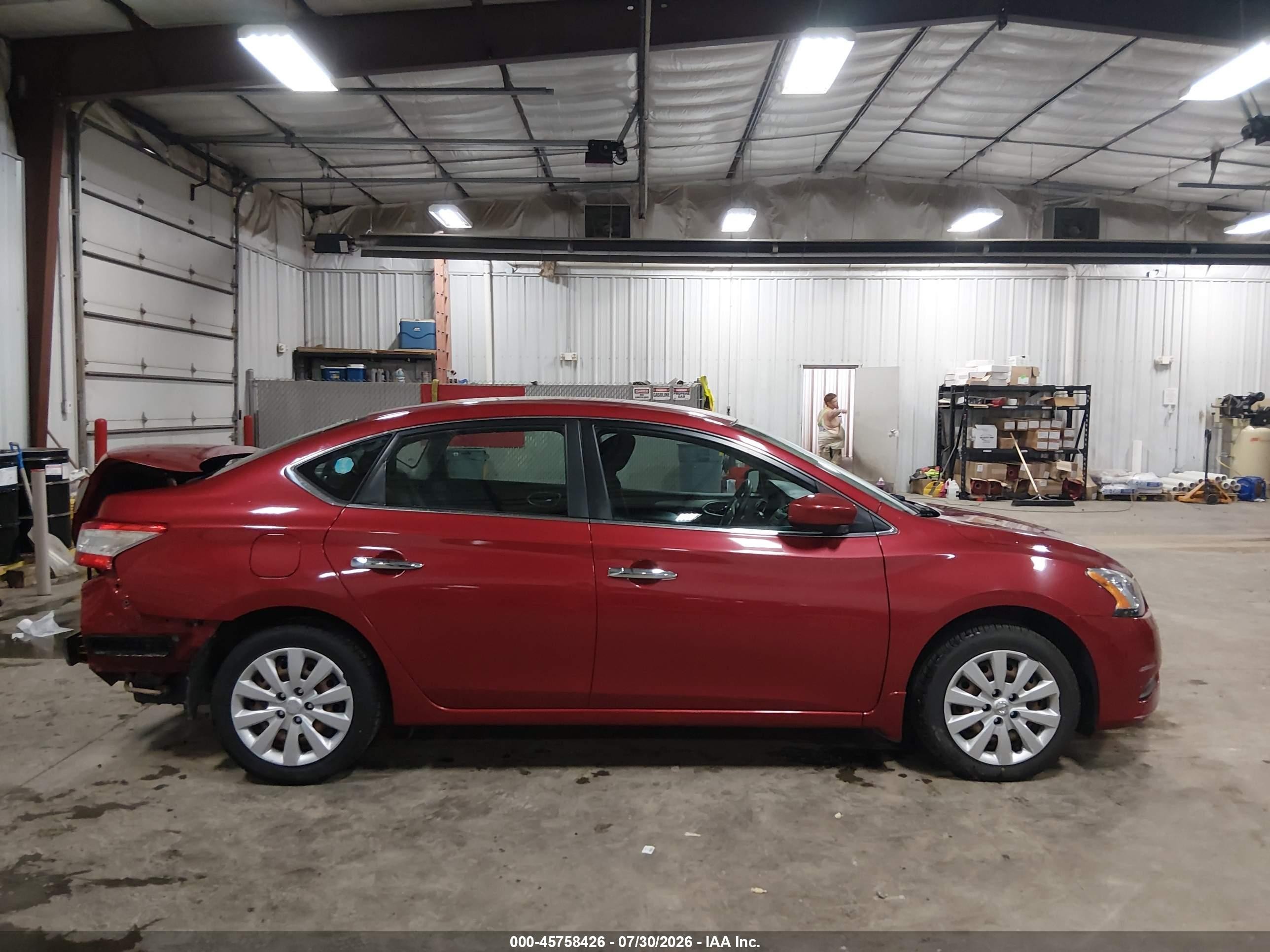 2014 Nissan Sentra Fe+ S/fe+ Sv/s/sl/sr/sv Красный vin: 3N1AB7AP6EL622666