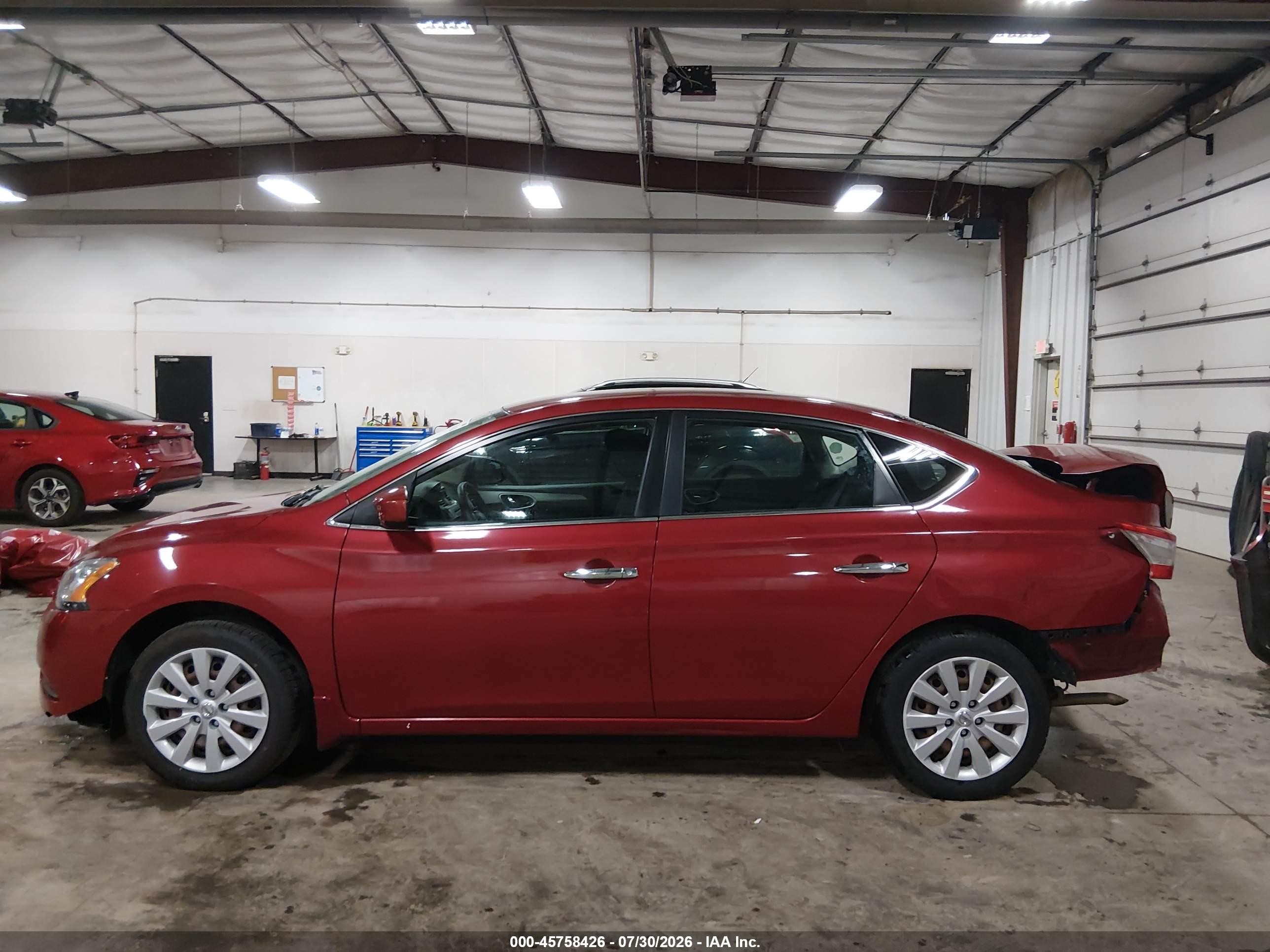 2014 Nissan Sentra Fe+ S/fe+ Sv/s/sl/sr/sv Красный vin: 3N1AB7AP6EL622666