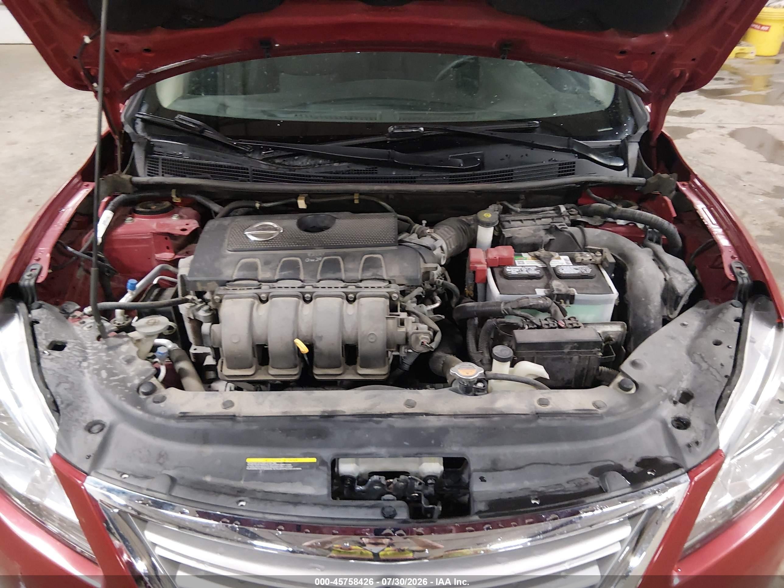 2014 Nissan Sentra Fe+ S/fe+ Sv/s/sl/sr/sv Красный vin: 3N1AB7AP6EL622666