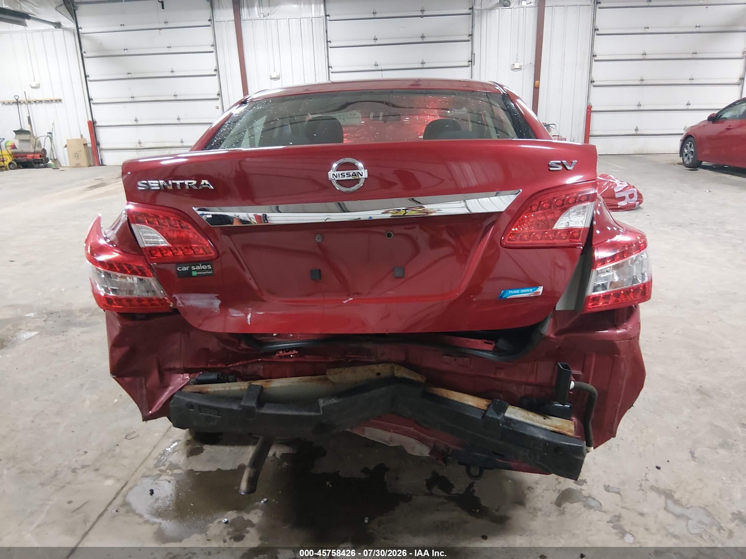 2014 Nissan Sentra Fe+ S/fe+ Sv/s/sl/sr/sv Красный vin: 3N1AB7AP6EL622666