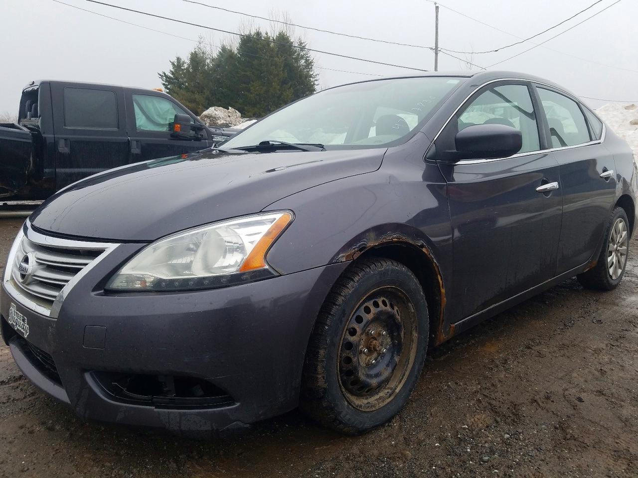 2014 Nissan Sentra S Gray vin: 3N1AB7AP6EL624868