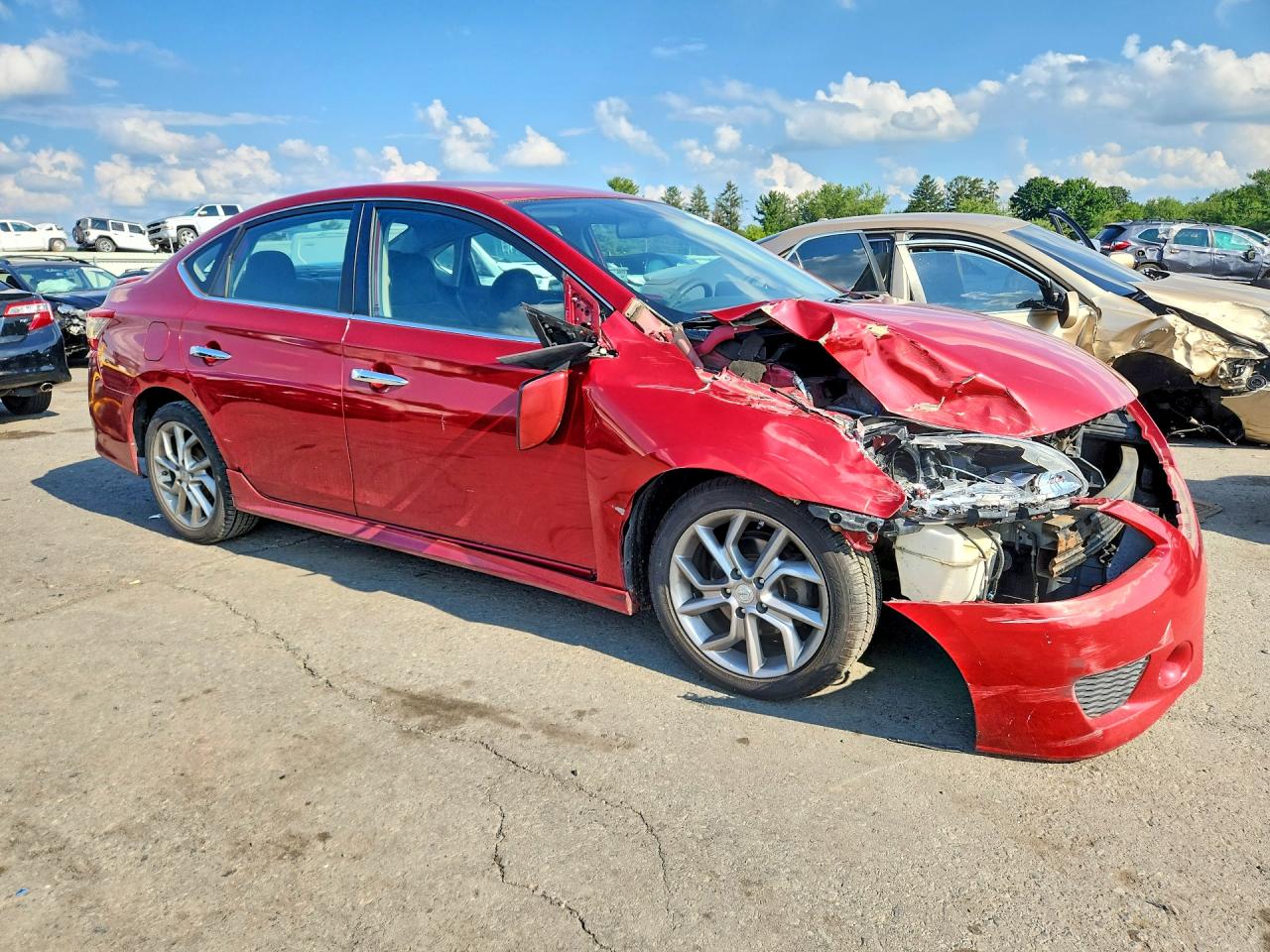 2014 Nissan Sentra Sr Maroon vin: 3N1AB7AP6EL638012