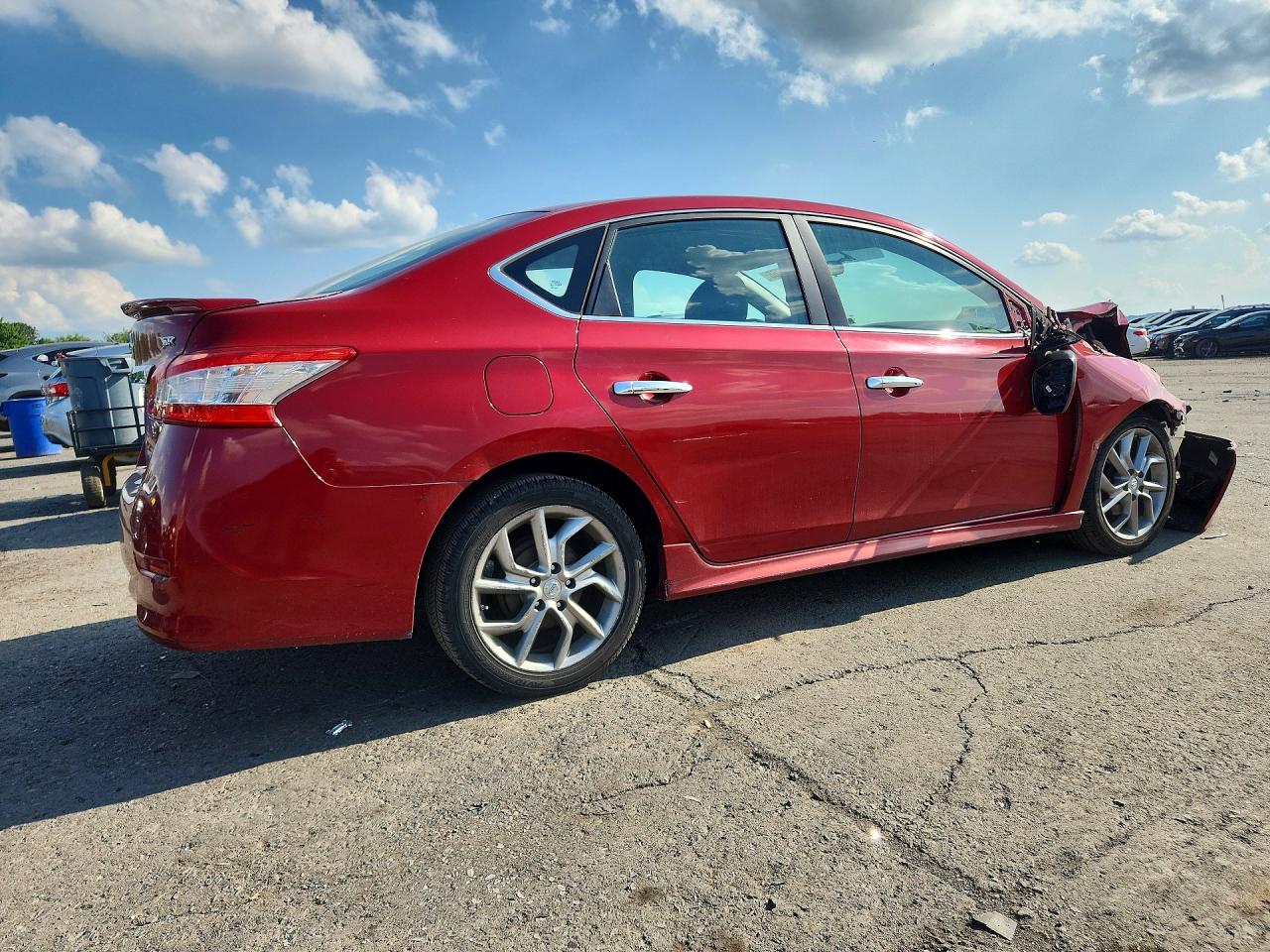 2014 Nissan Sentra Sr Maroon vin: 3N1AB7AP6EL638012