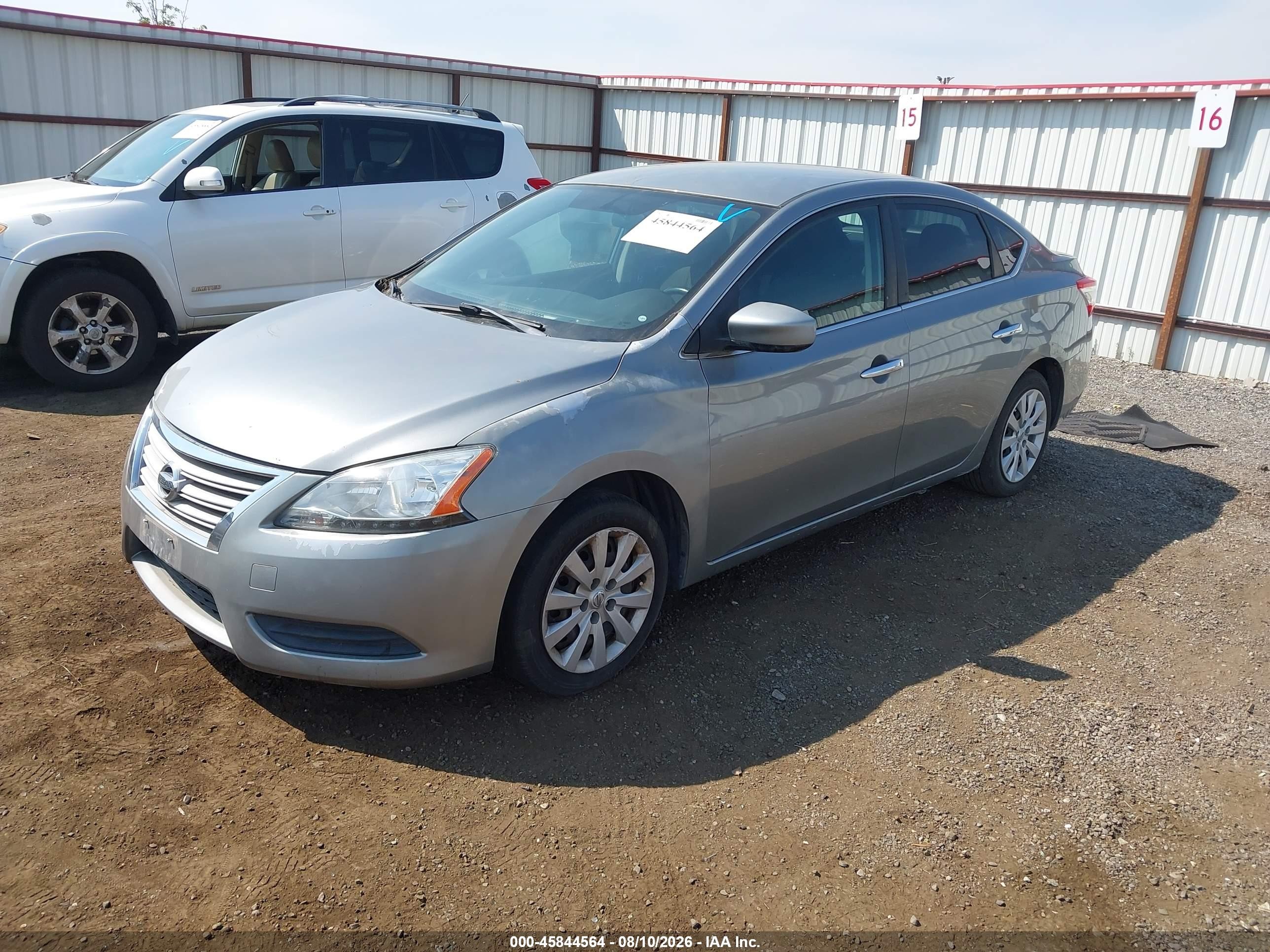 2014 Nissan Sentra Sv Silver vin: 3N1AB7AP6EL642299