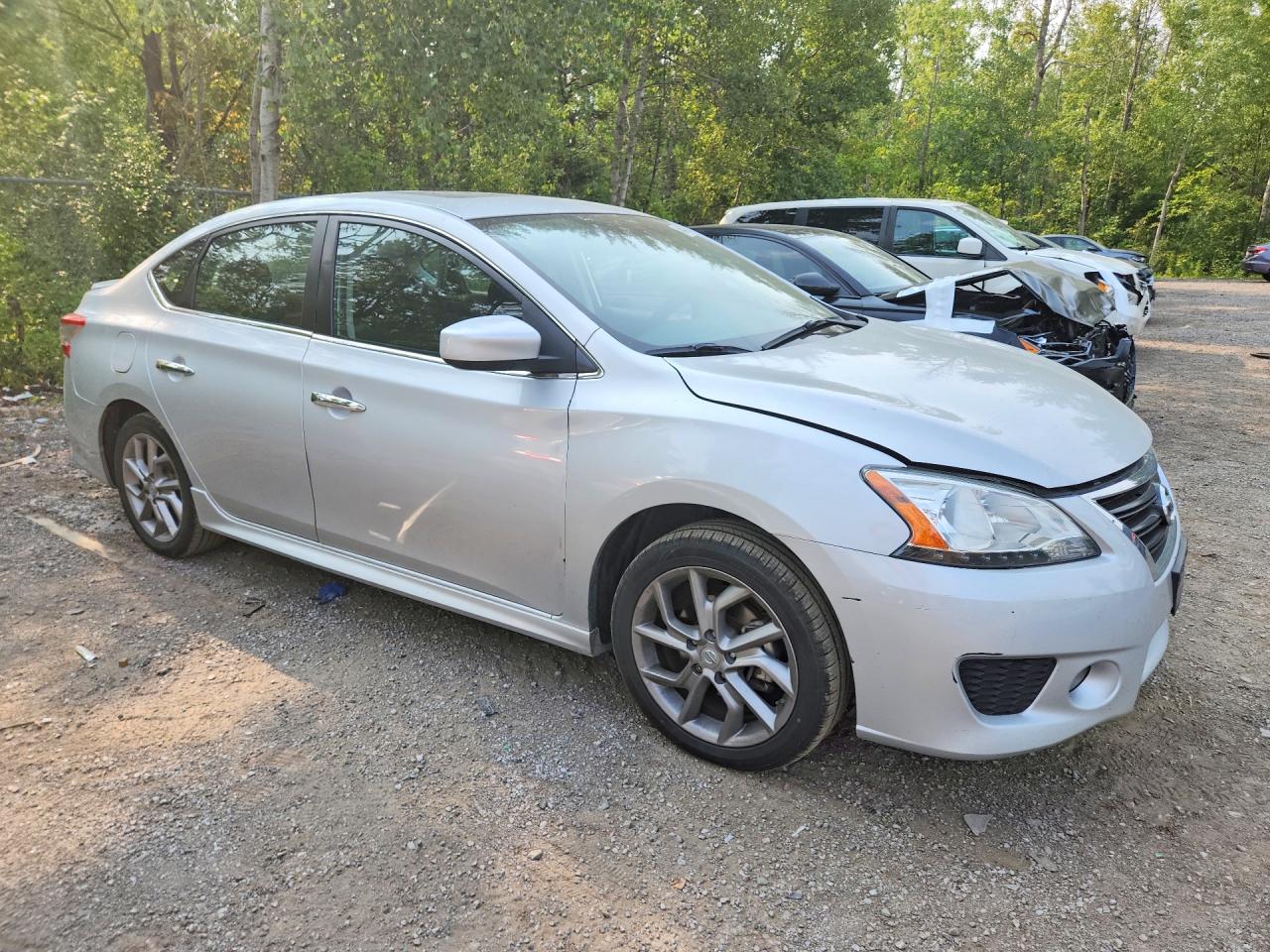 2014 Nissan Sentra S Silver vin: 3N1AB7AP6EL642335