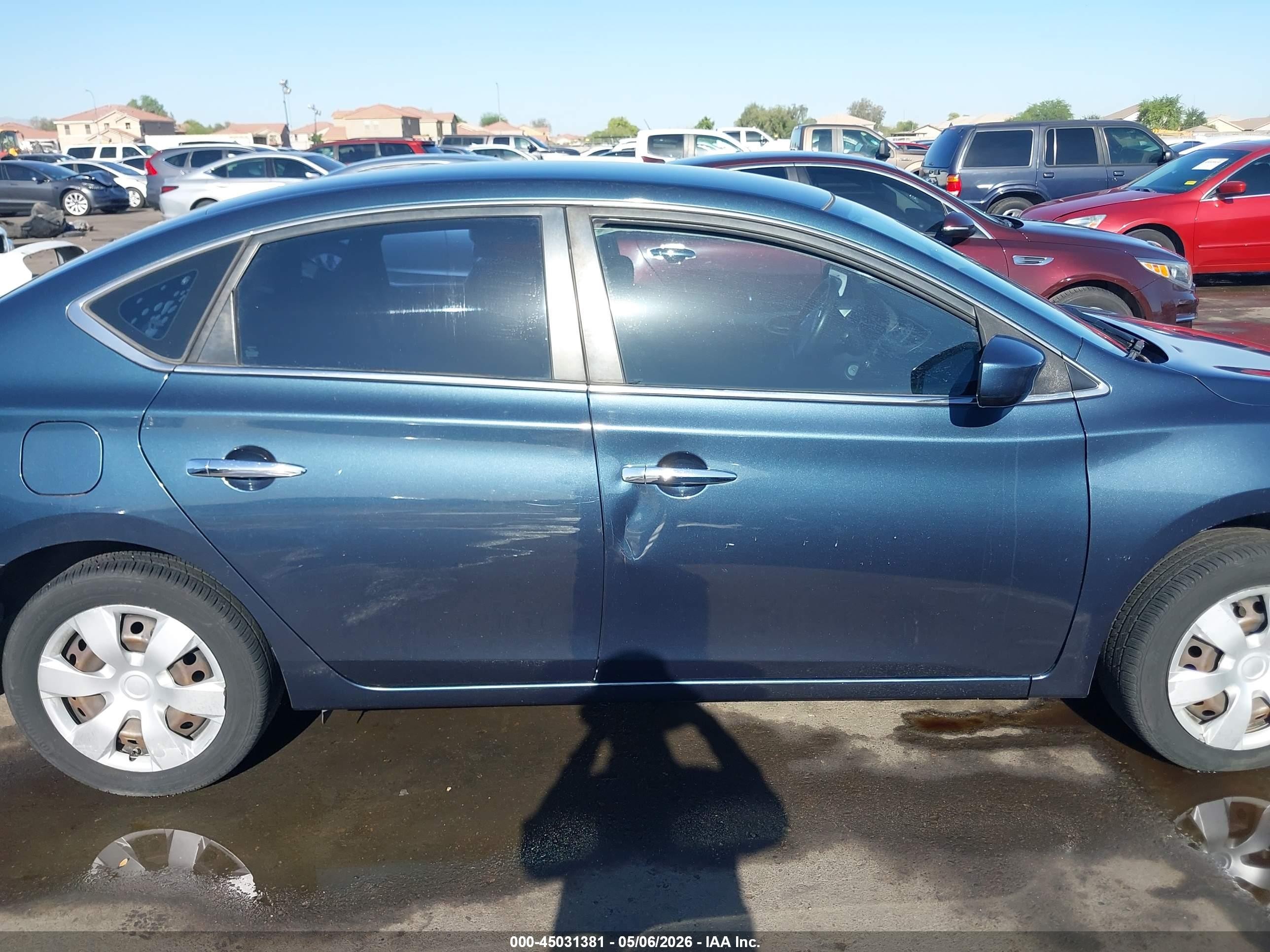 2014 Nissan Sentra Sv Синий vin: 3N1AB7AP6EL656140