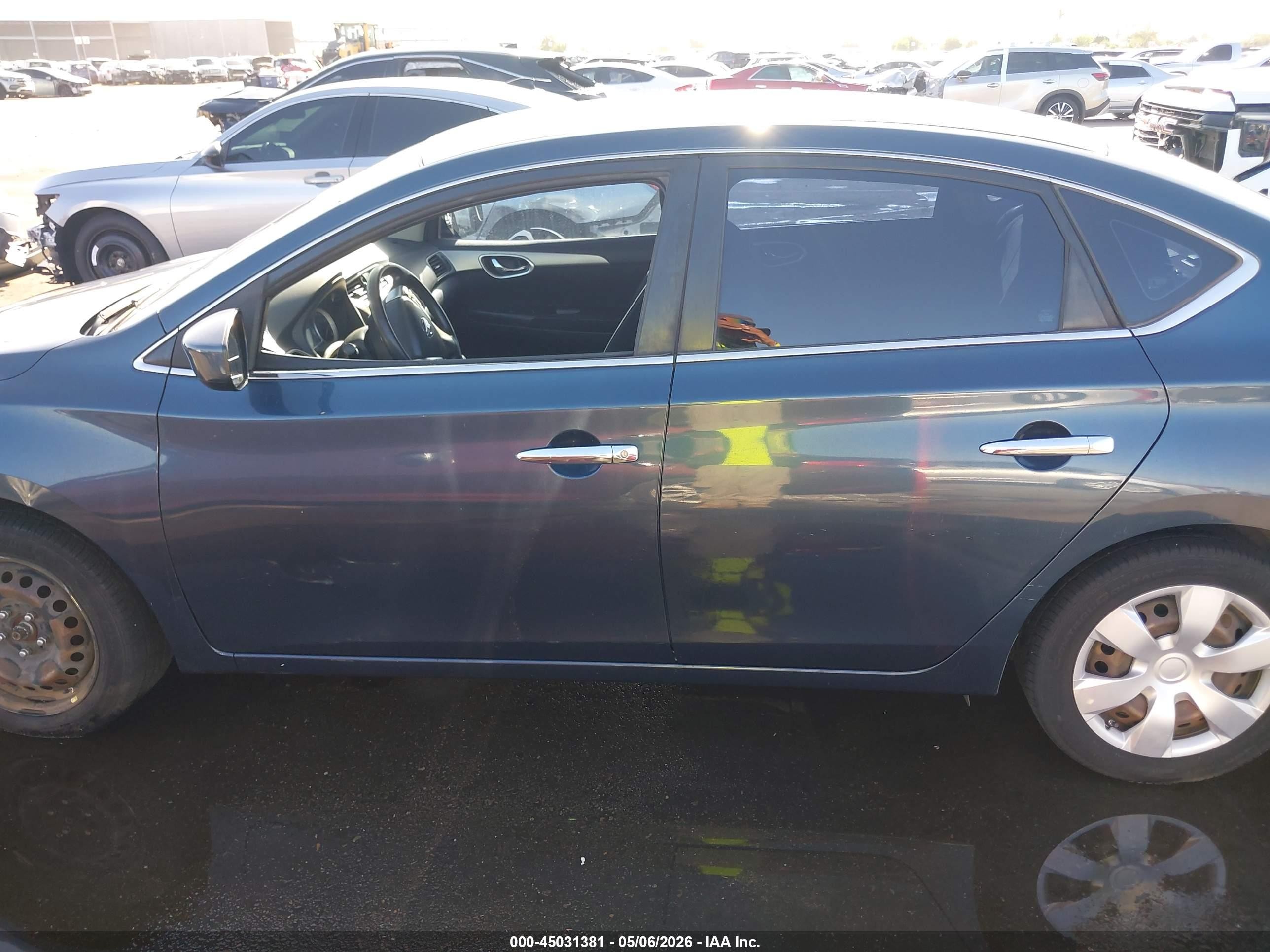 2014 Nissan Sentra Sv Синий vin: 3N1AB7AP6EL656140