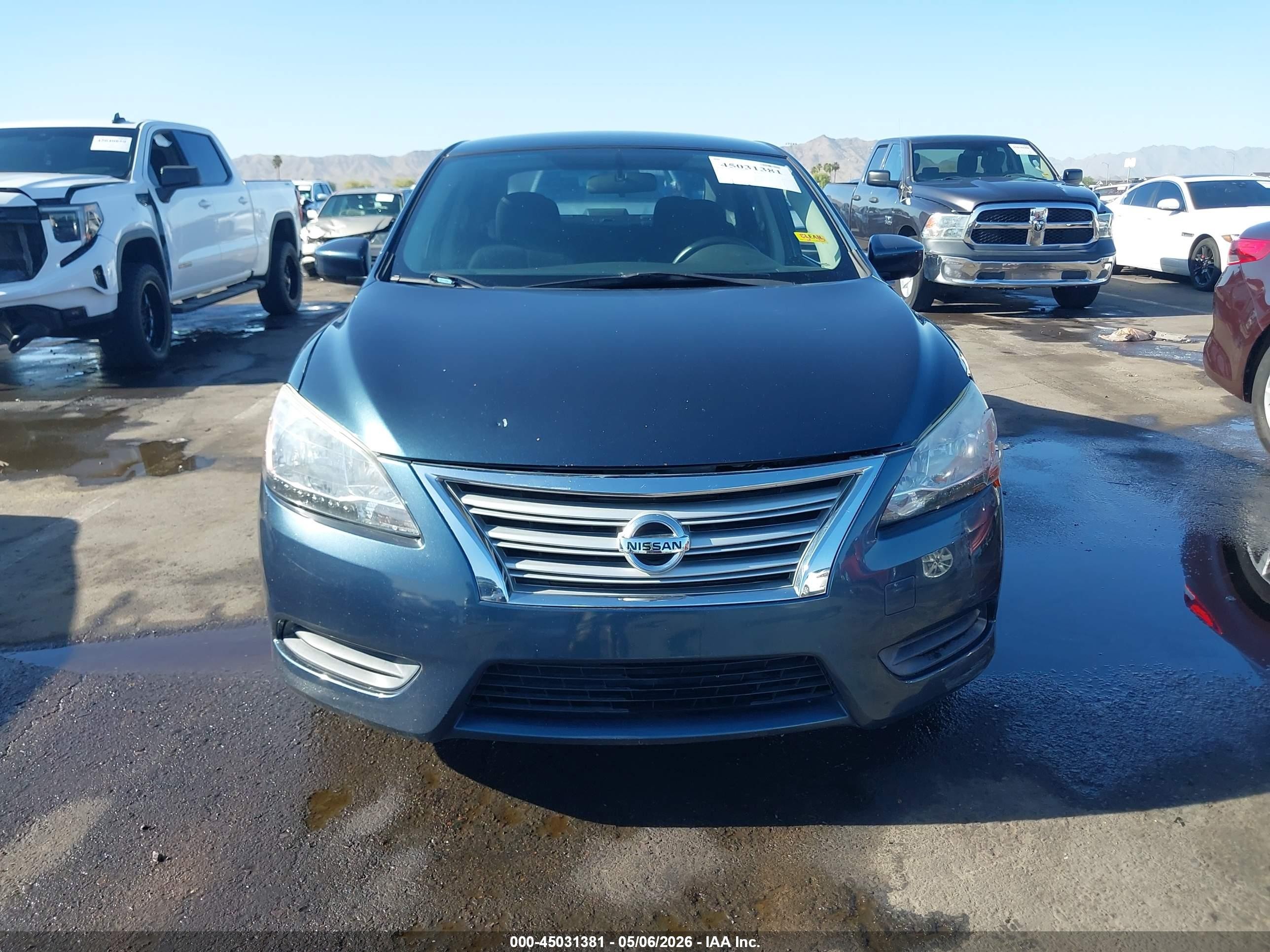 2014 Nissan Sentra Sv Синий vin: 3N1AB7AP6EL656140