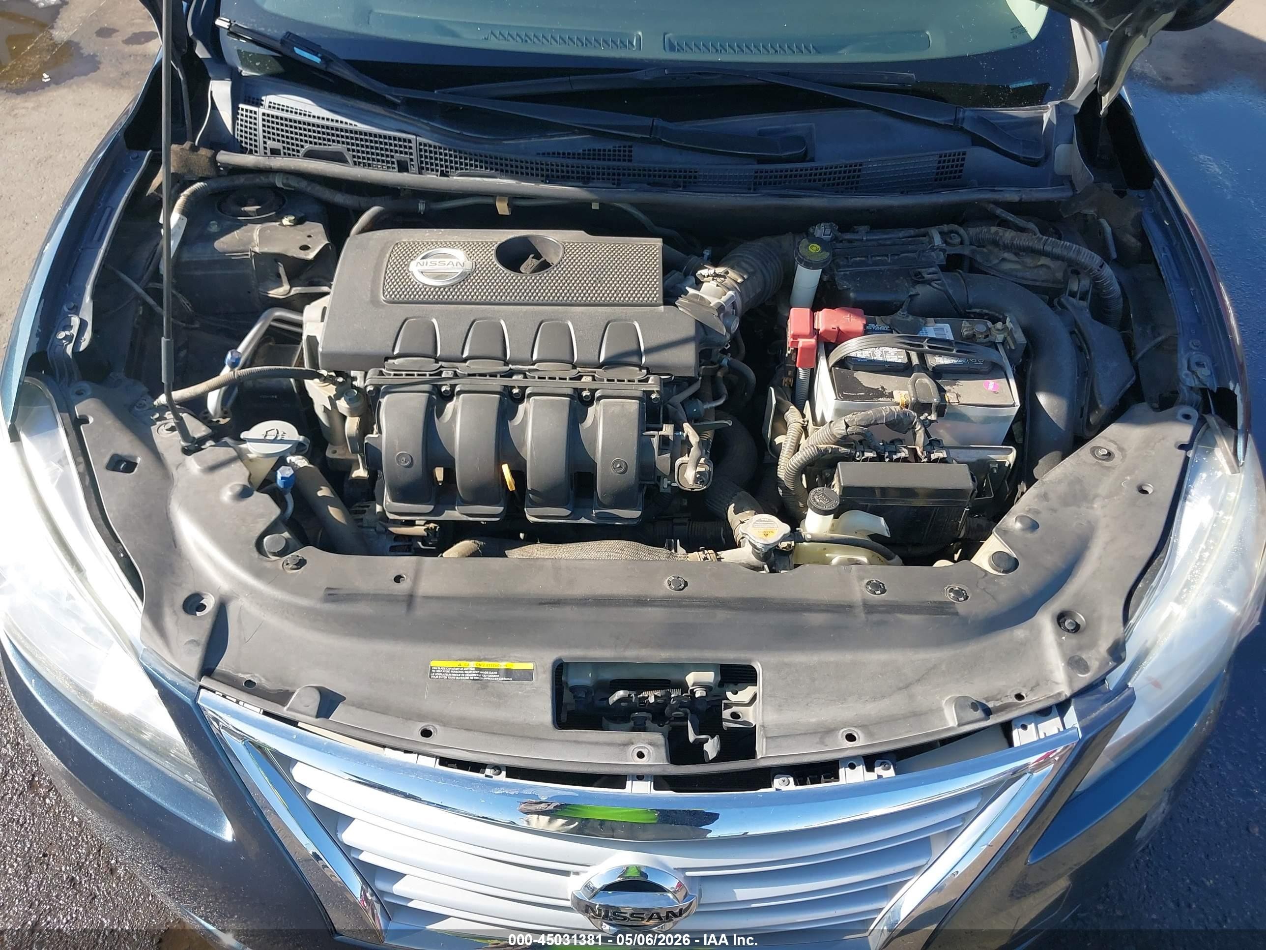 2014 Nissan Sentra Sv Синий vin: 3N1AB7AP6EL656140