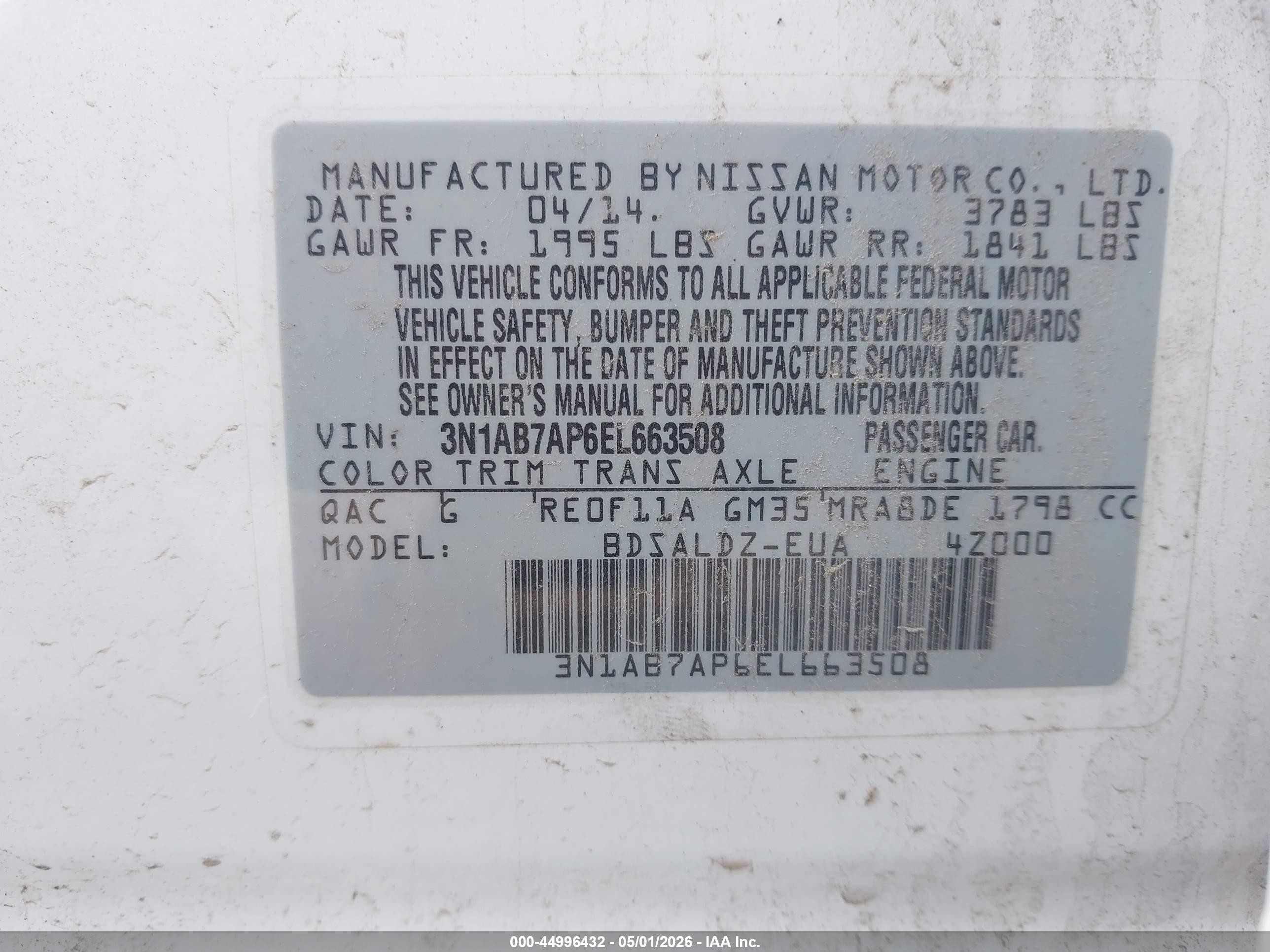 2014 Nissan Sentra Sv Белый vin: 3N1AB7AP6EL663508