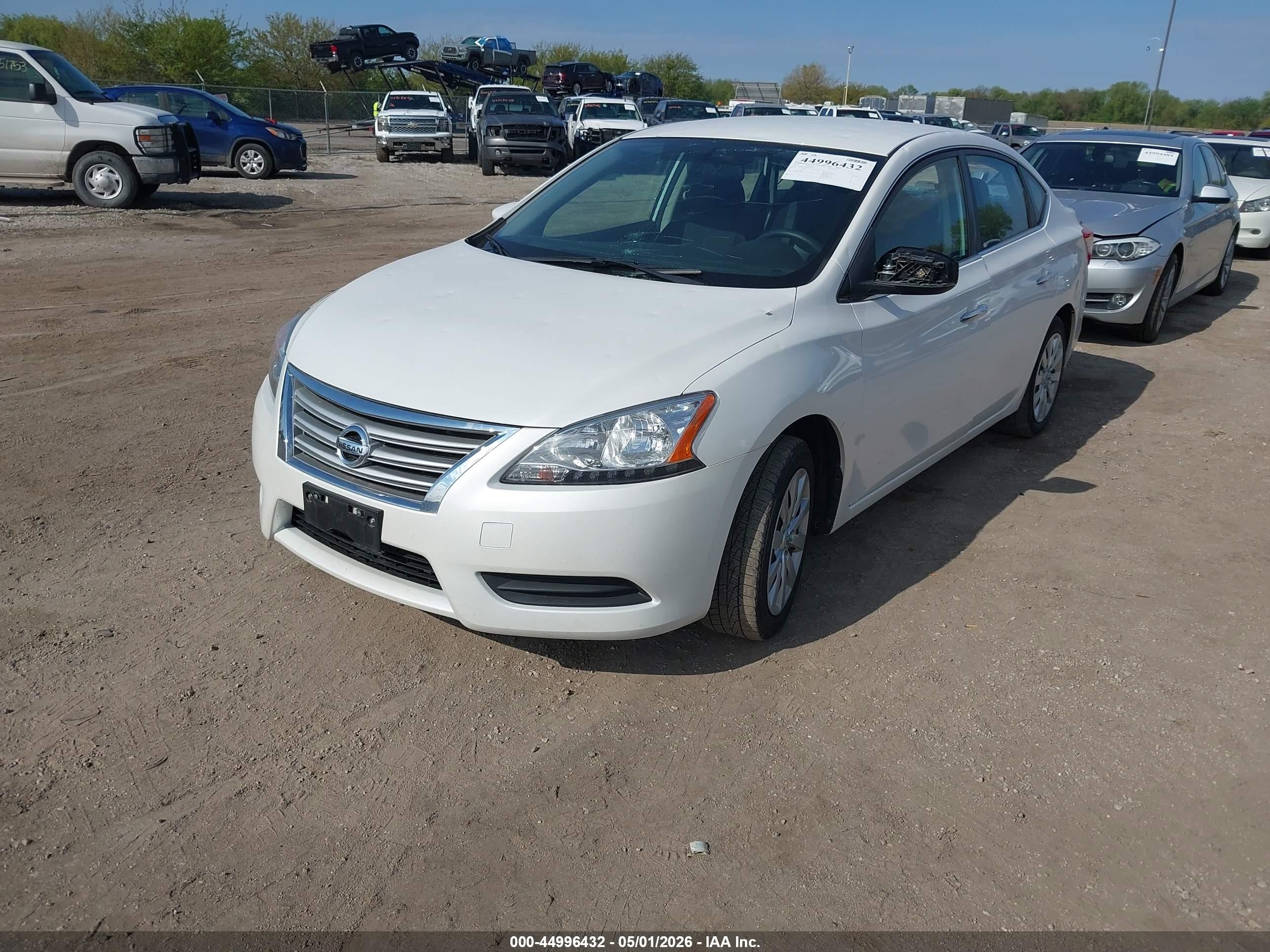 2014 Nissan Sentra Sv Белый vin: 3N1AB7AP6EL663508