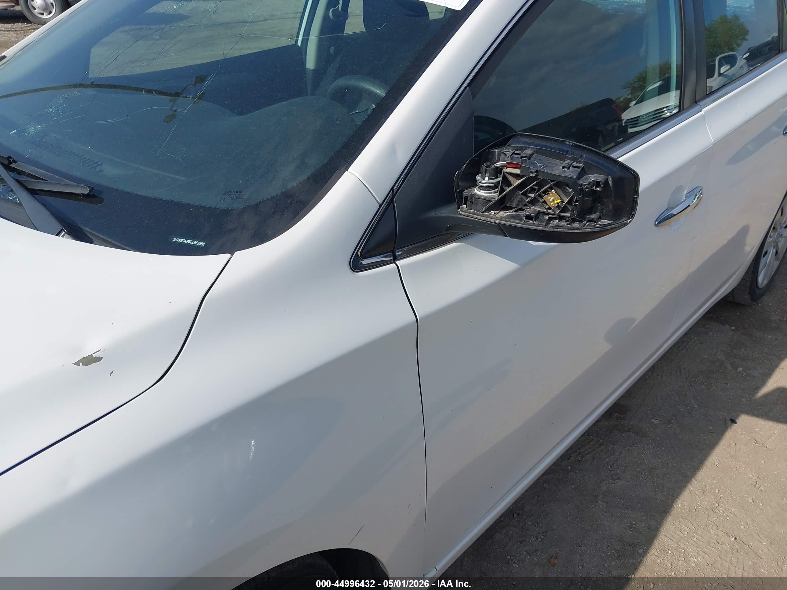 2014 Nissan Sentra Sv Белый vin: 3N1AB7AP6EL663508