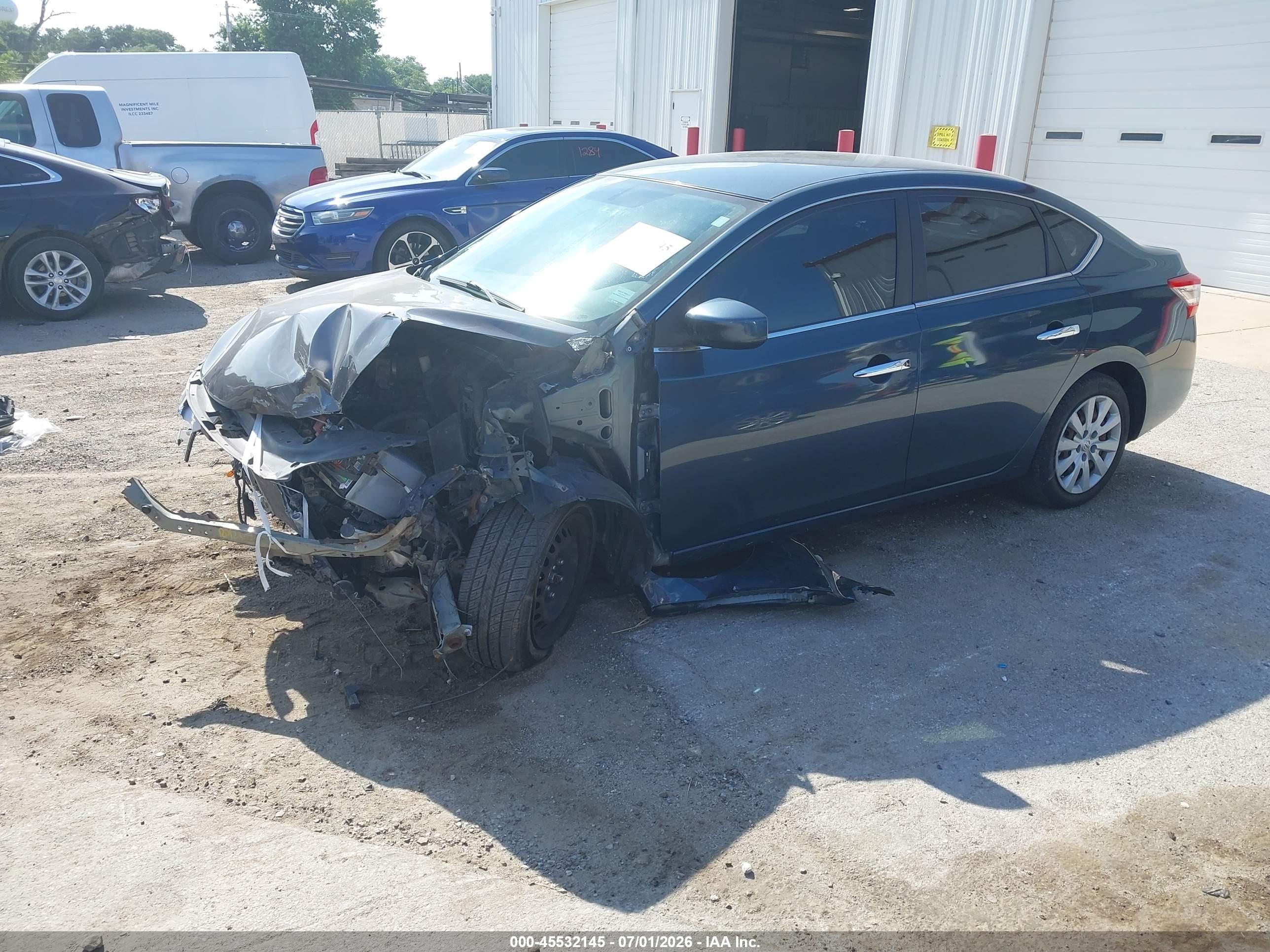 2014 Nissan Sentra Sv Gray vin: 3N1AB7AP6EL669079