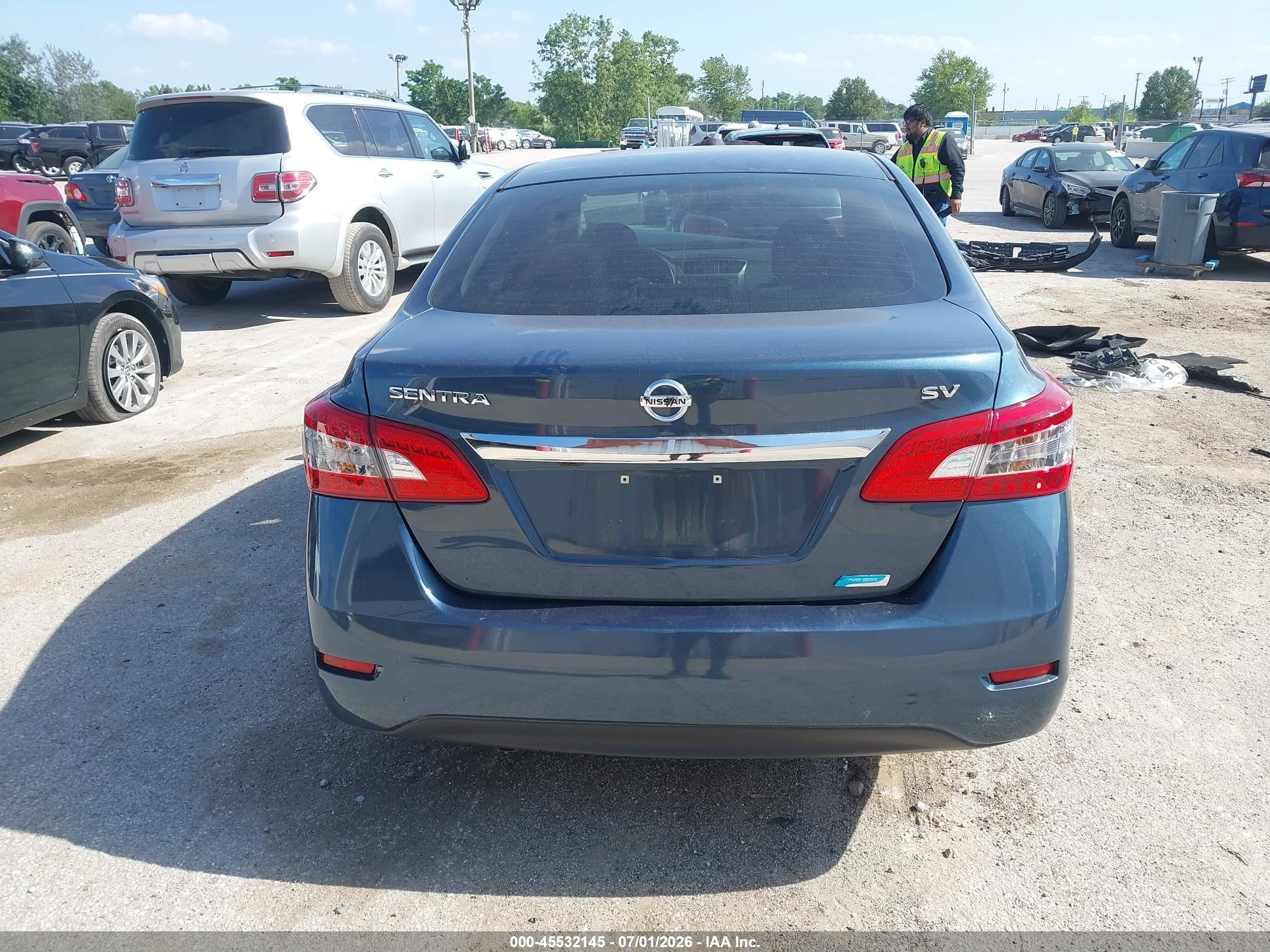 2014 Nissan Sentra Sv Gray vin: 3N1AB7AP6EL669079