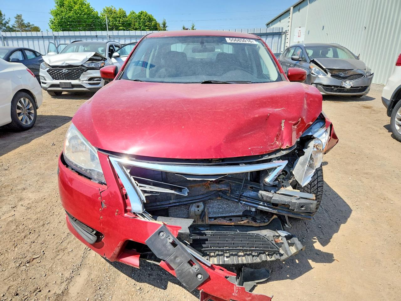 2014 Nissan Sentra S Burgundy vin: 3N1AB7AP6EL680096