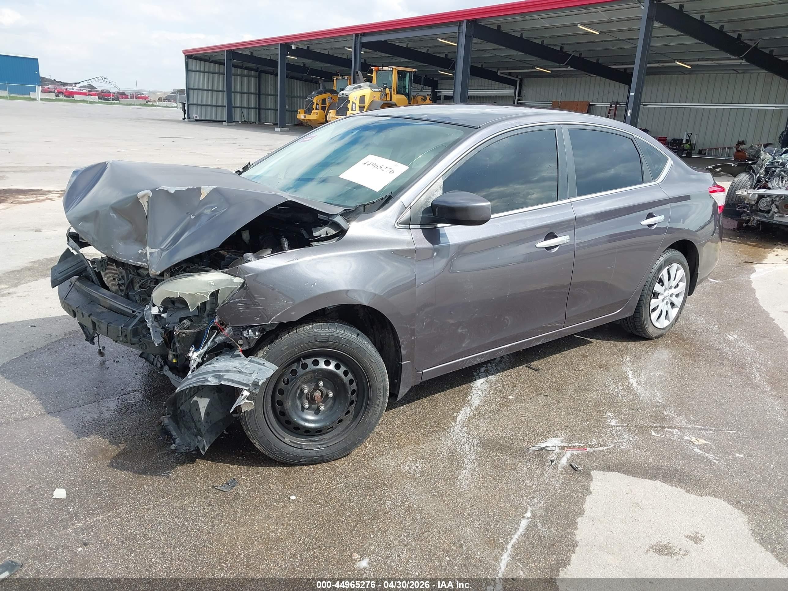 2014 Nissan Sentra S Gray vin: 3N1AB7AP6EL681751
