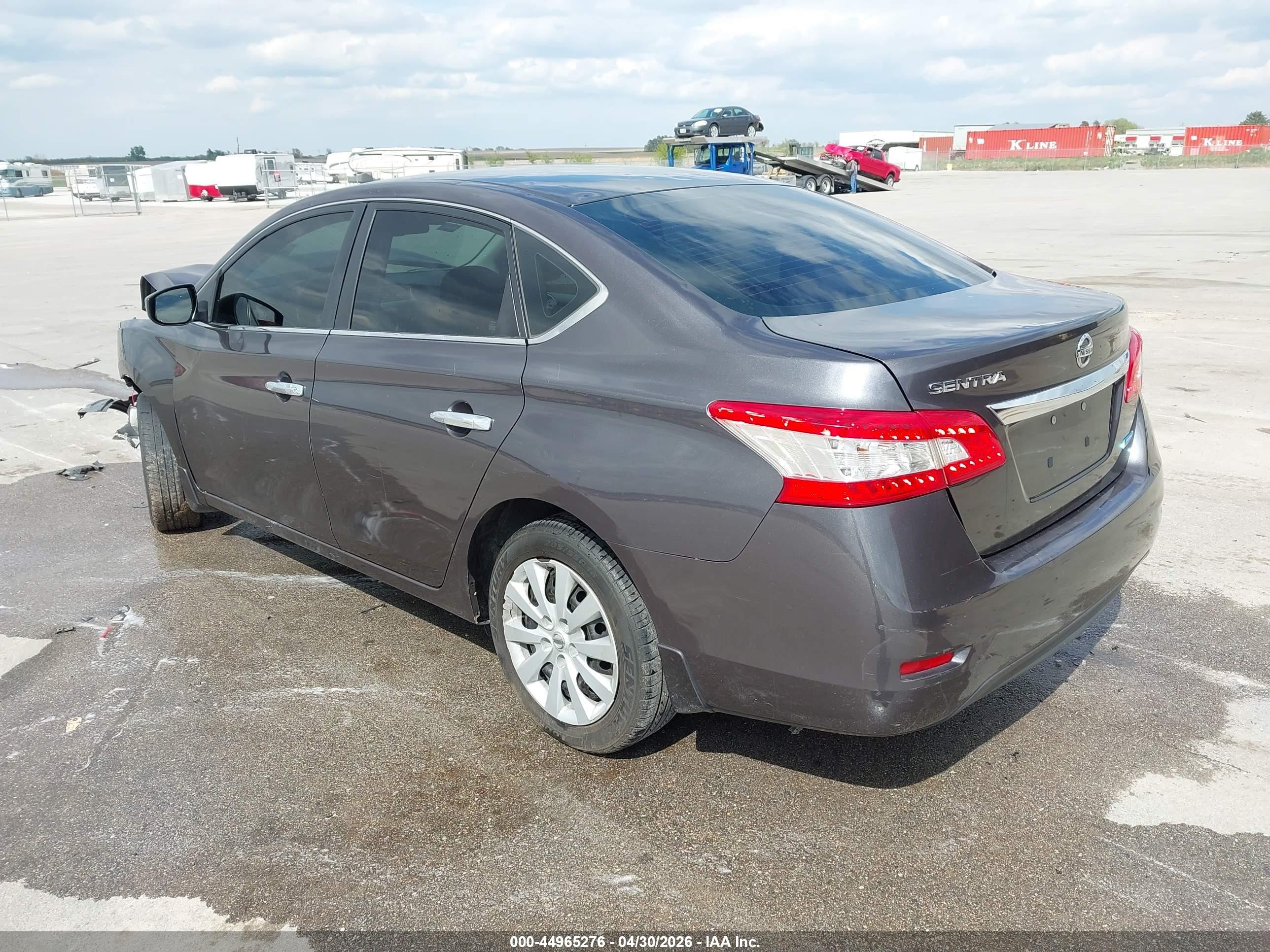 2014 Nissan Sentra S Gray vin: 3N1AB7AP6EL681751