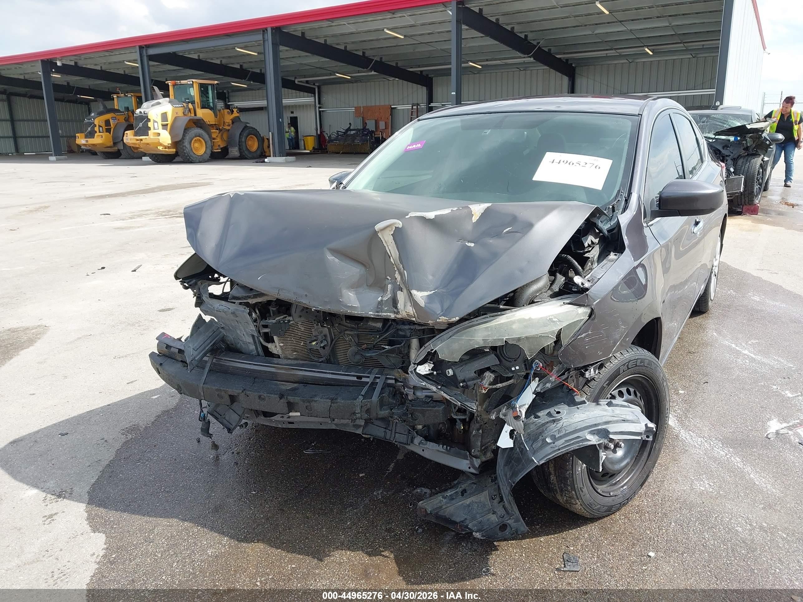 2014 Nissan Sentra S Gray vin: 3N1AB7AP6EL681751