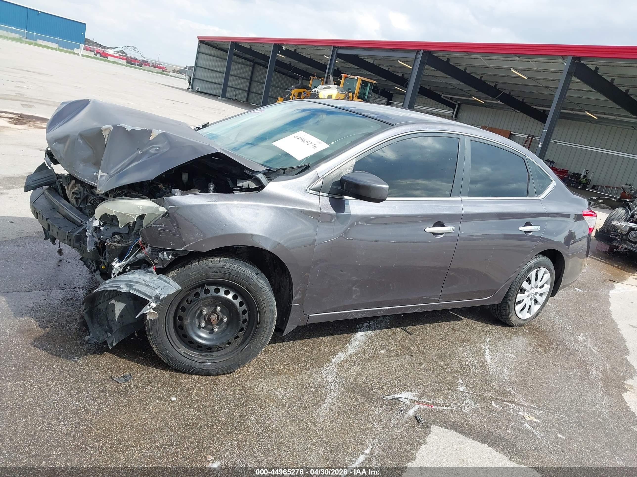 2014 Nissan Sentra S Gray vin: 3N1AB7AP6EL681751