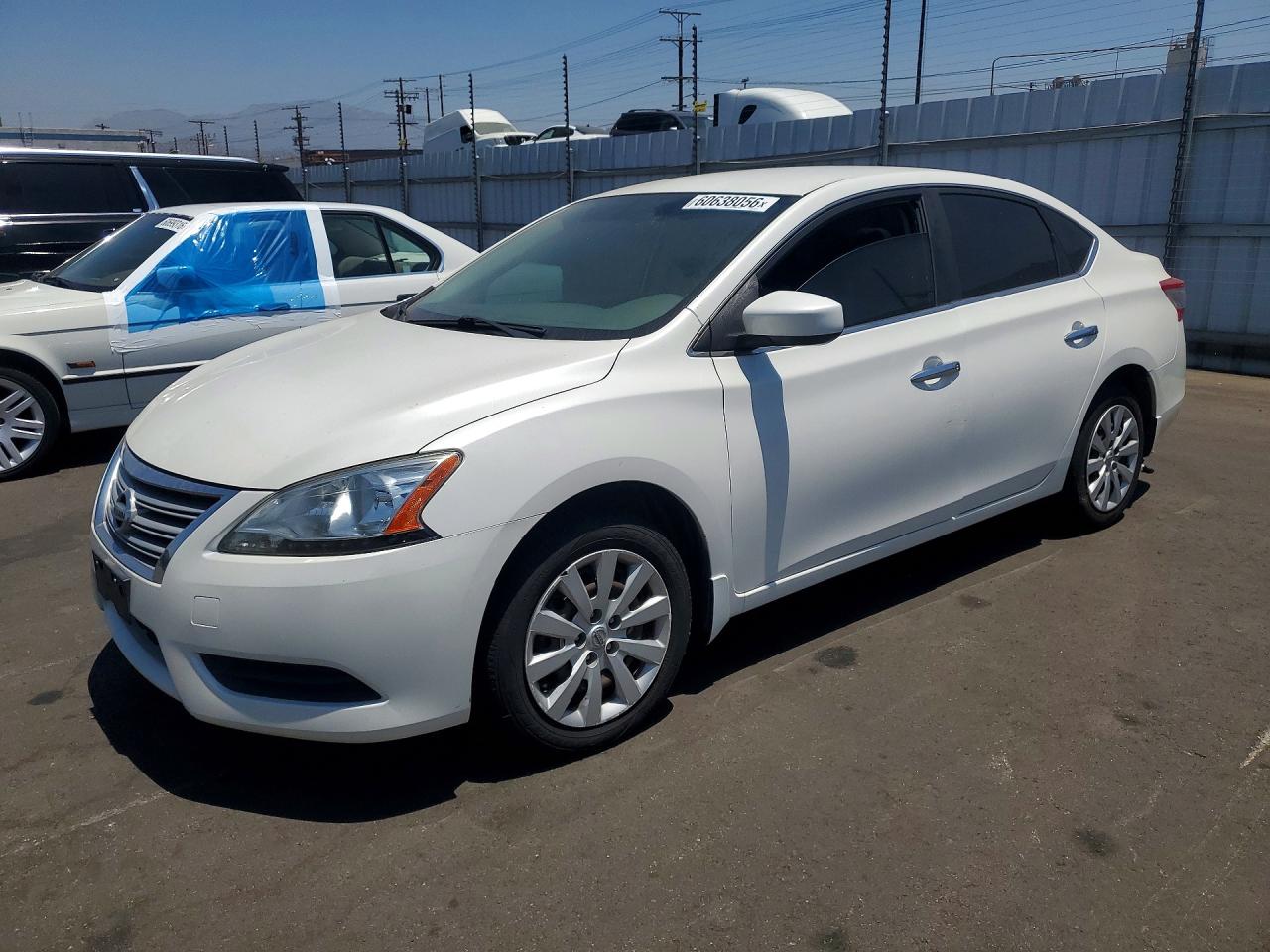 2014 Nissan Sentra S White vin: 3N1AB7AP6EL687257
