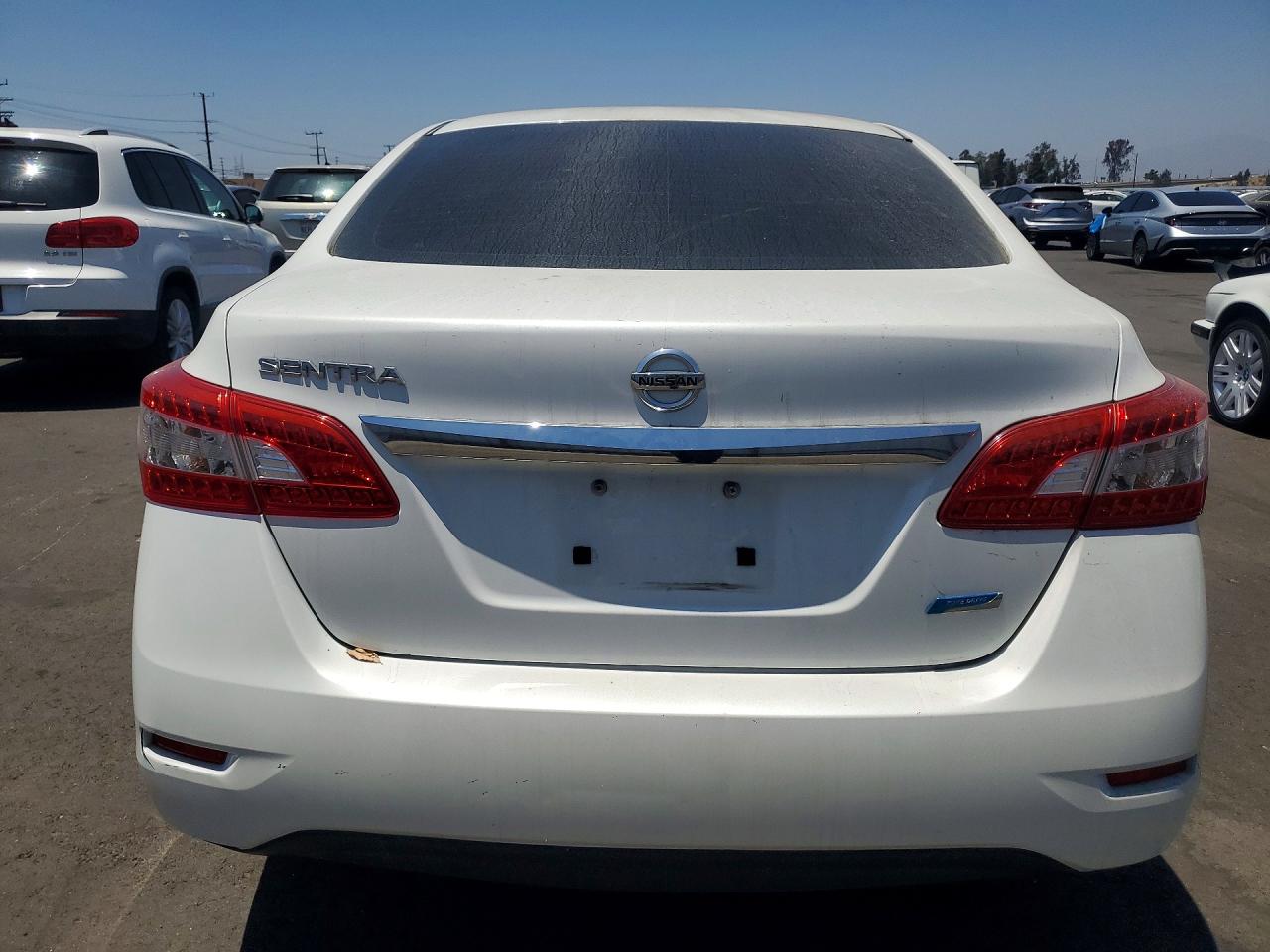 2014 Nissan Sentra S White vin: 3N1AB7AP6EL687257