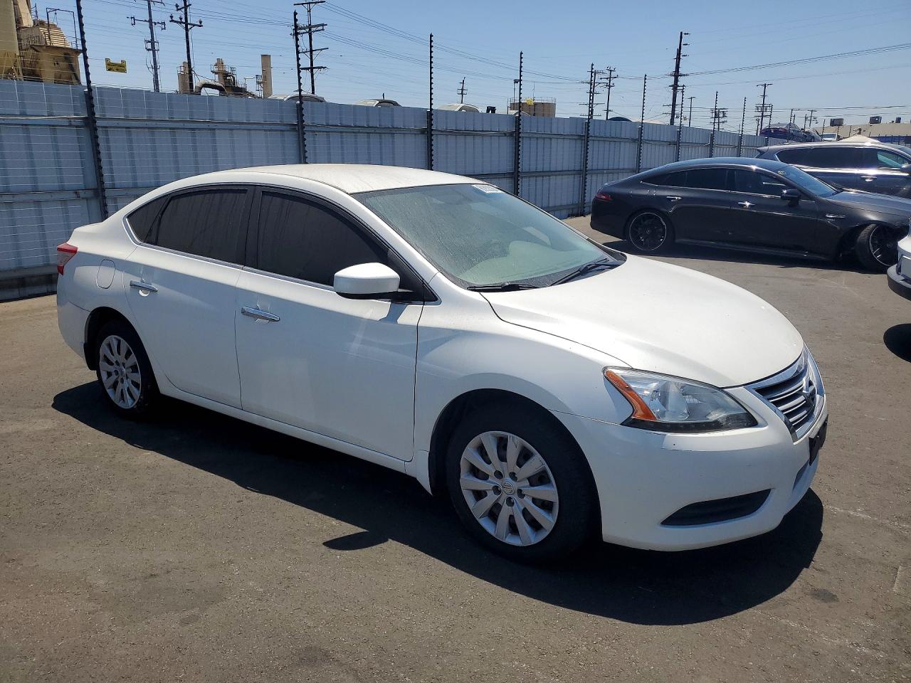 2014 Nissan Sentra S White vin: 3N1AB7AP6EL687257