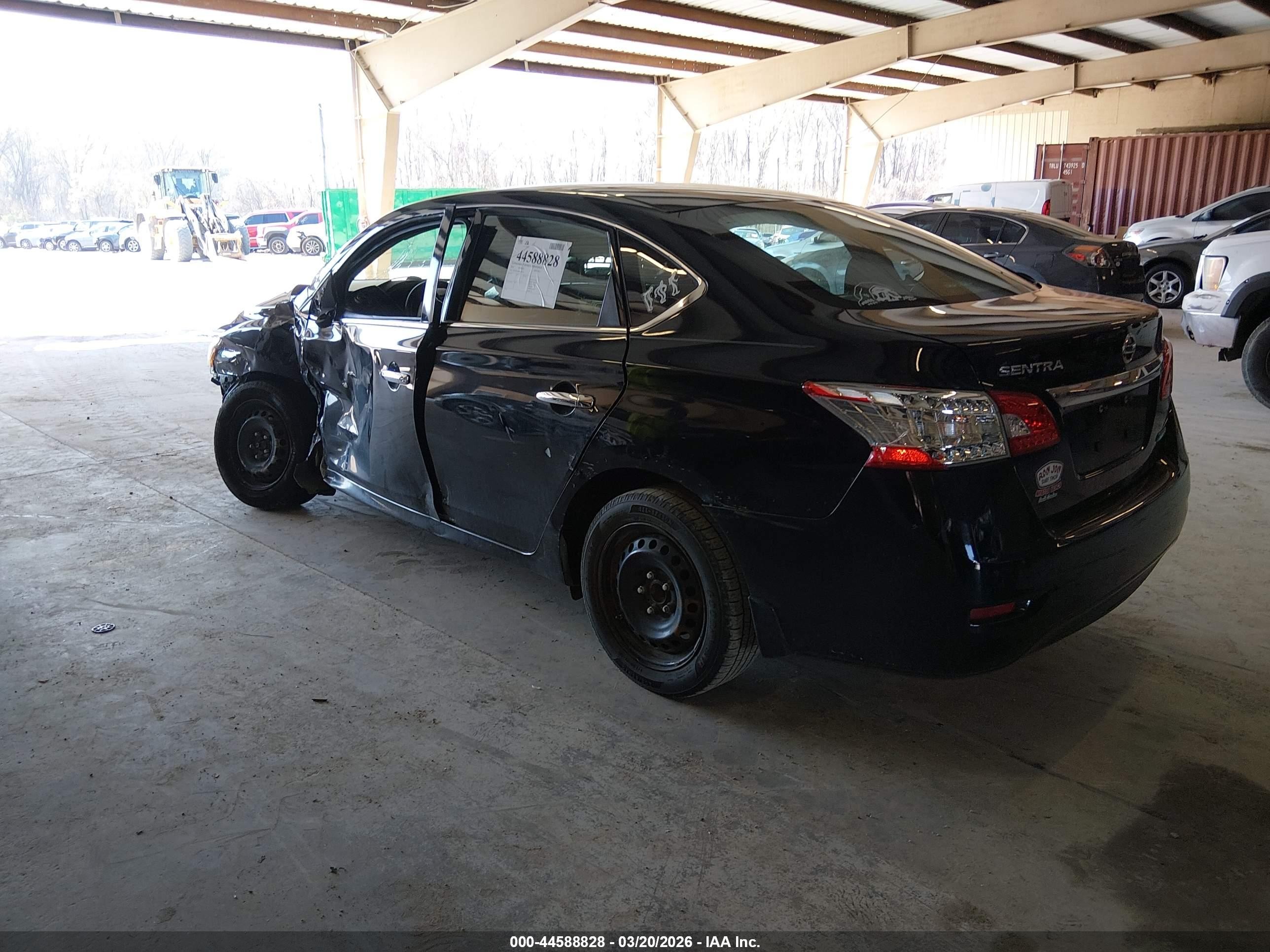 2014 Nissan Sentra S Black vin: 3N1AB7AP6EL688716