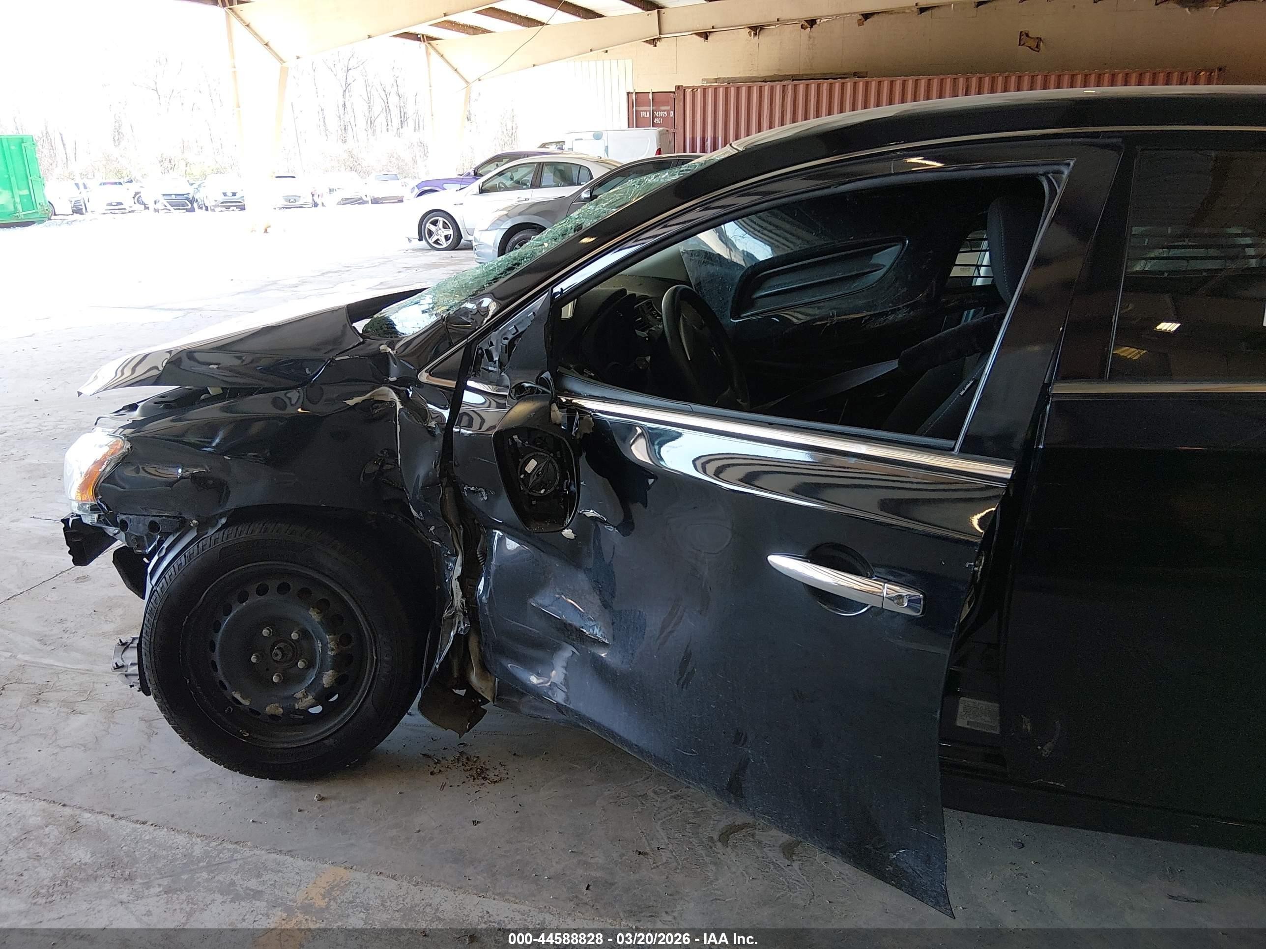 2014 Nissan Sentra S Black vin: 3N1AB7AP6EL688716