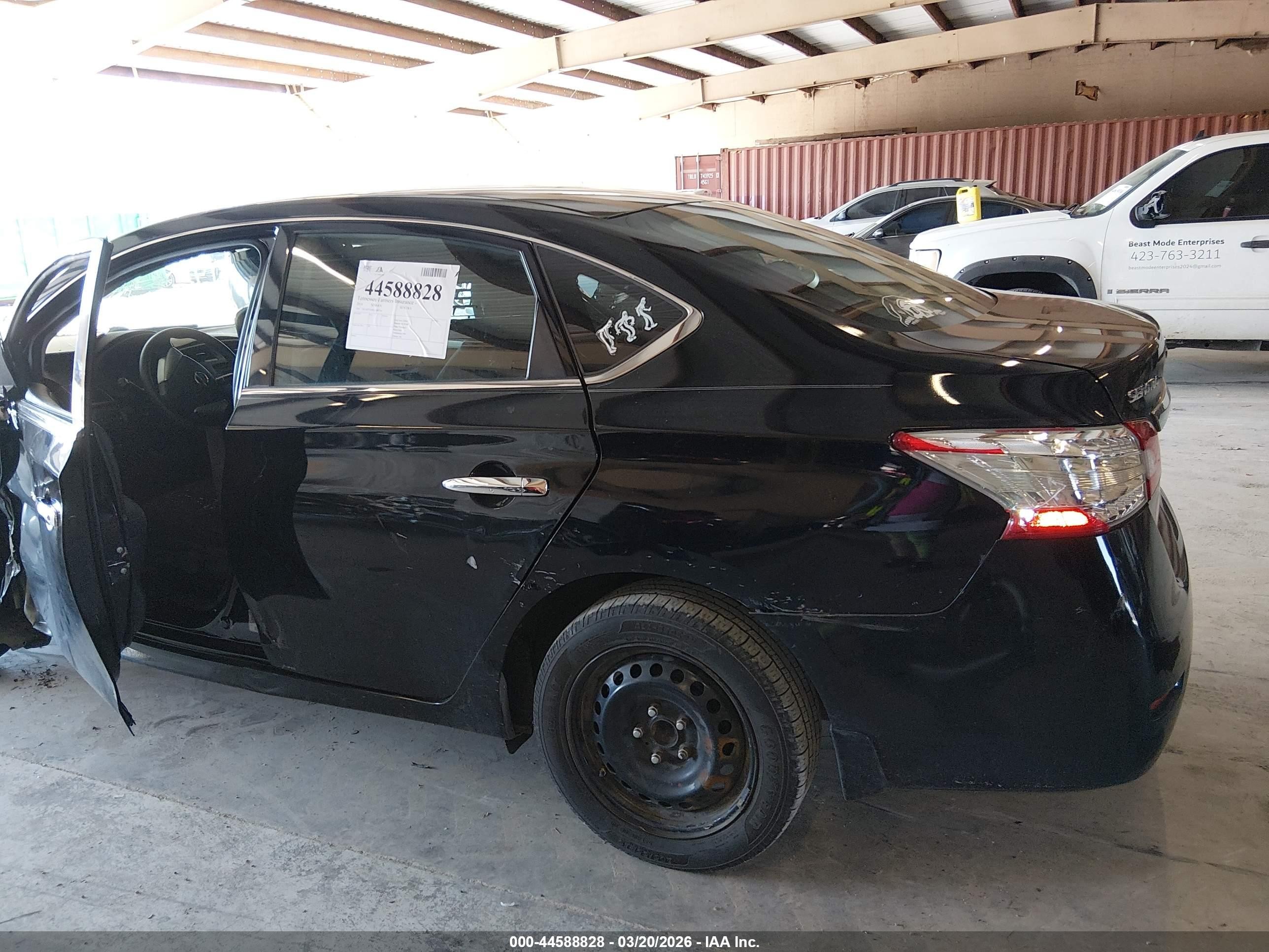 2014 Nissan Sentra S Black vin: 3N1AB7AP6EL688716