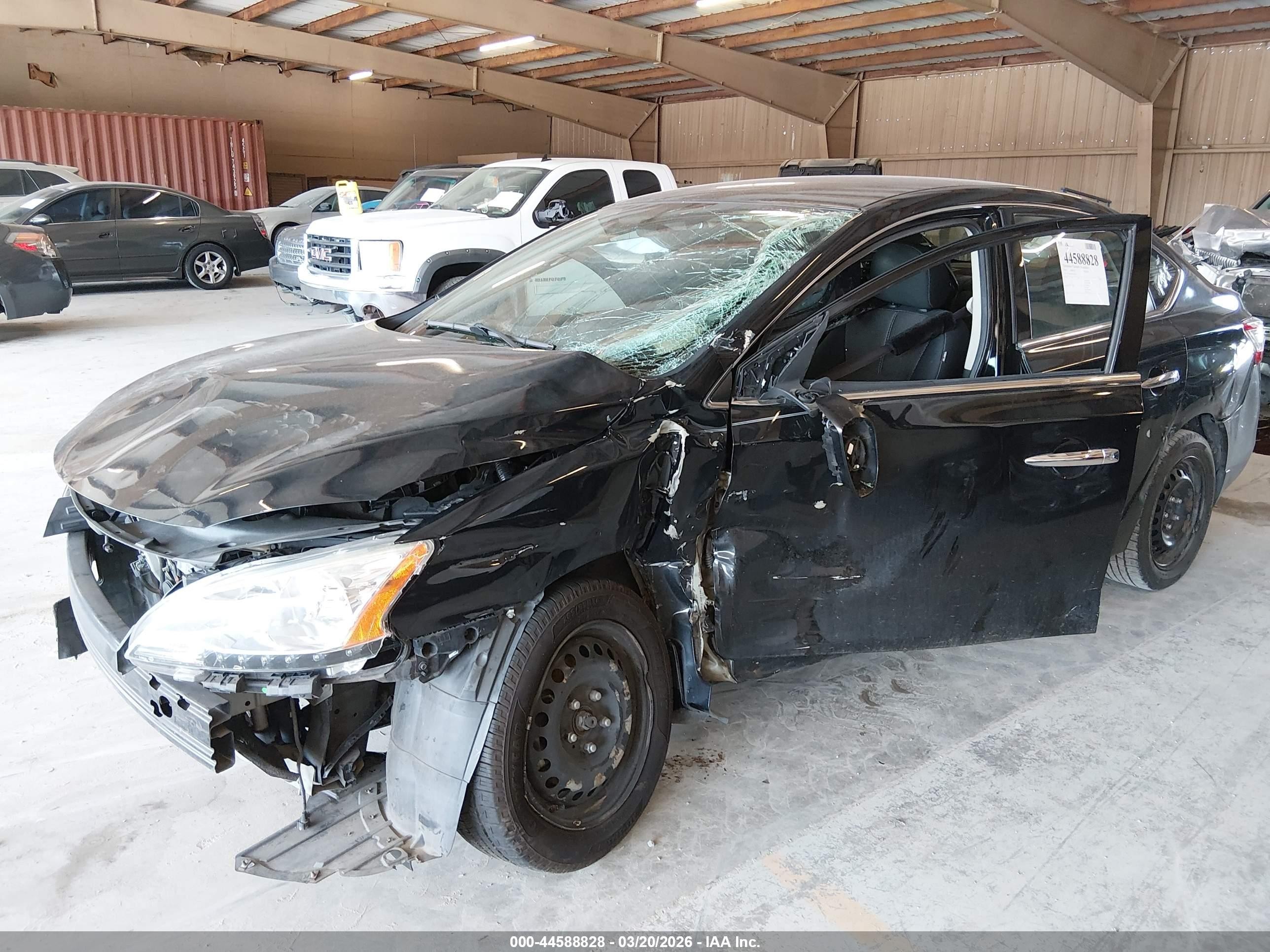 2014 Nissan Sentra S Black vin: 3N1AB7AP6EL688716