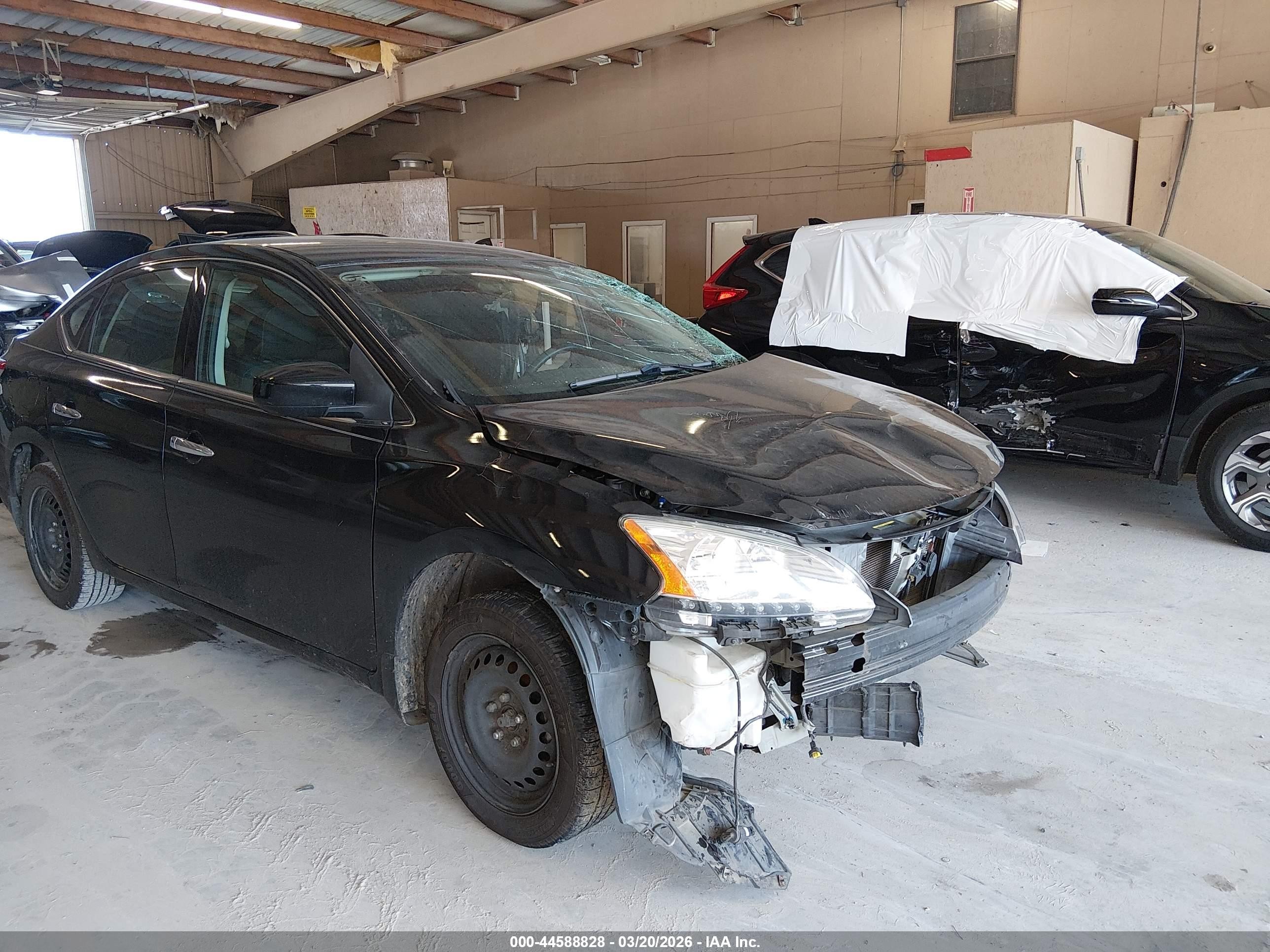 2014 Nissan Sentra S Black vin: 3N1AB7AP6EL688716