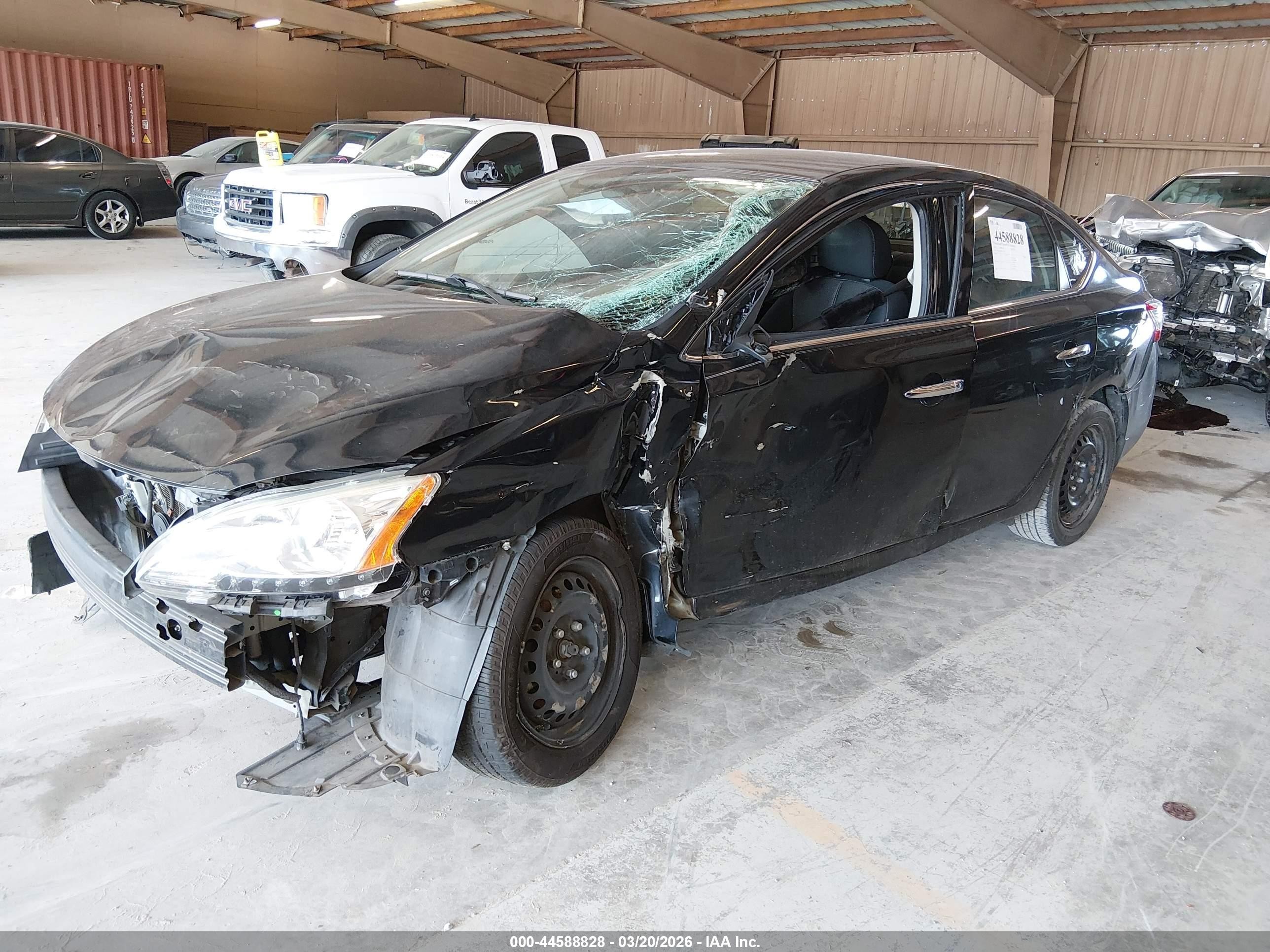 2014 Nissan Sentra S Black vin: 3N1AB7AP6EL688716