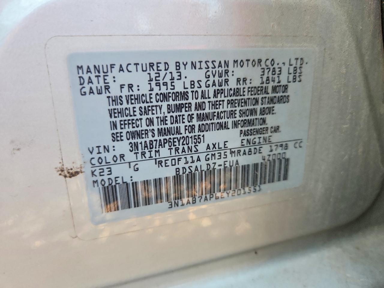 2014 Nissan Sentra Sv Silver vin: 3N1AB7AP6EY201551
