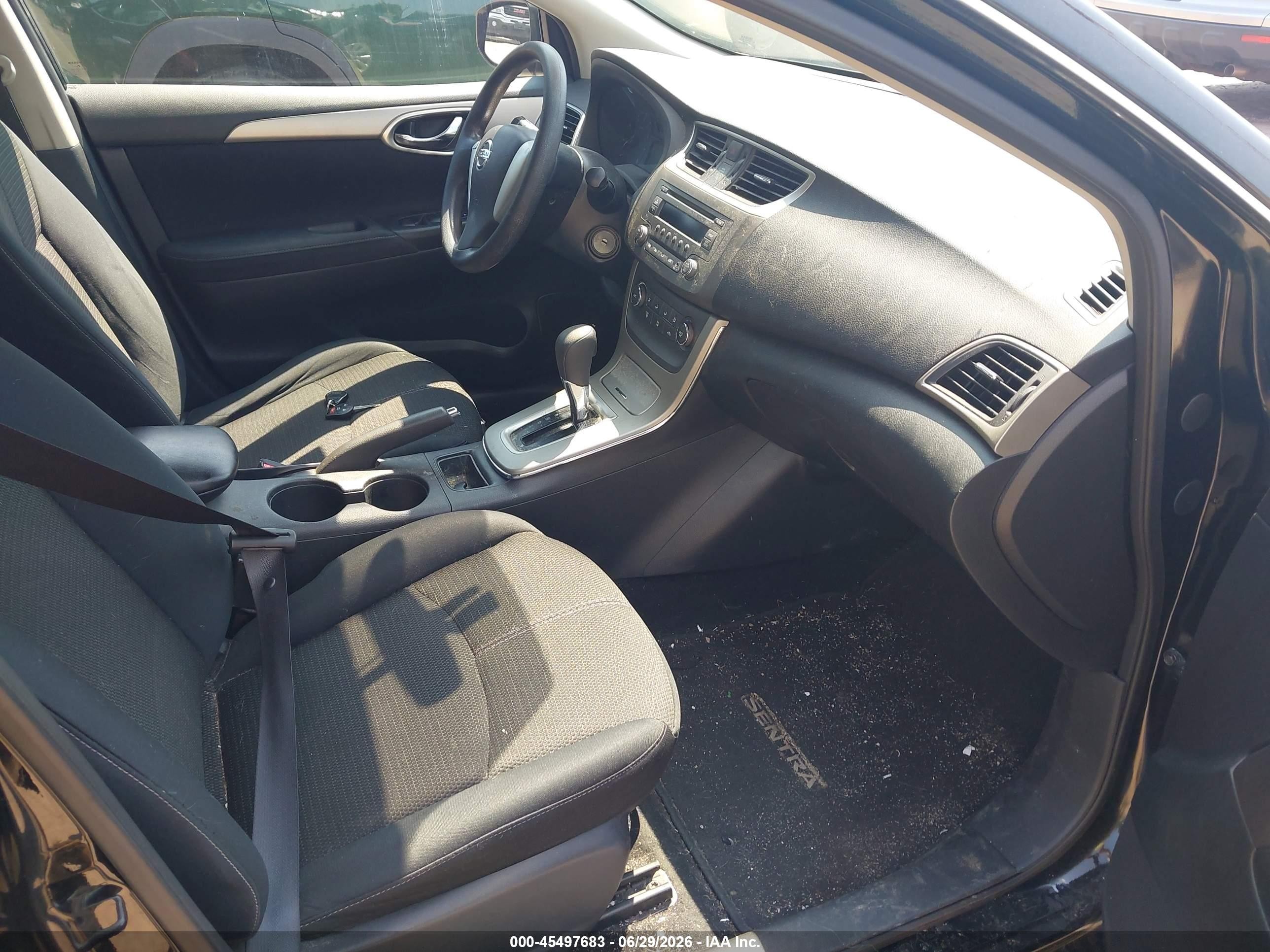 2014 Nissan Sentra S Черный vin: 3N1AB7AP6EY202618