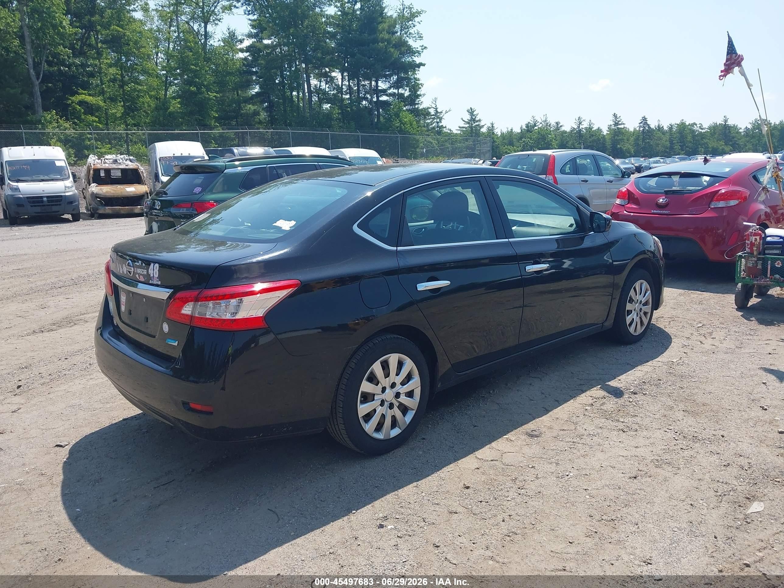 2014 Nissan Sentra S Черный vin: 3N1AB7AP6EY202618