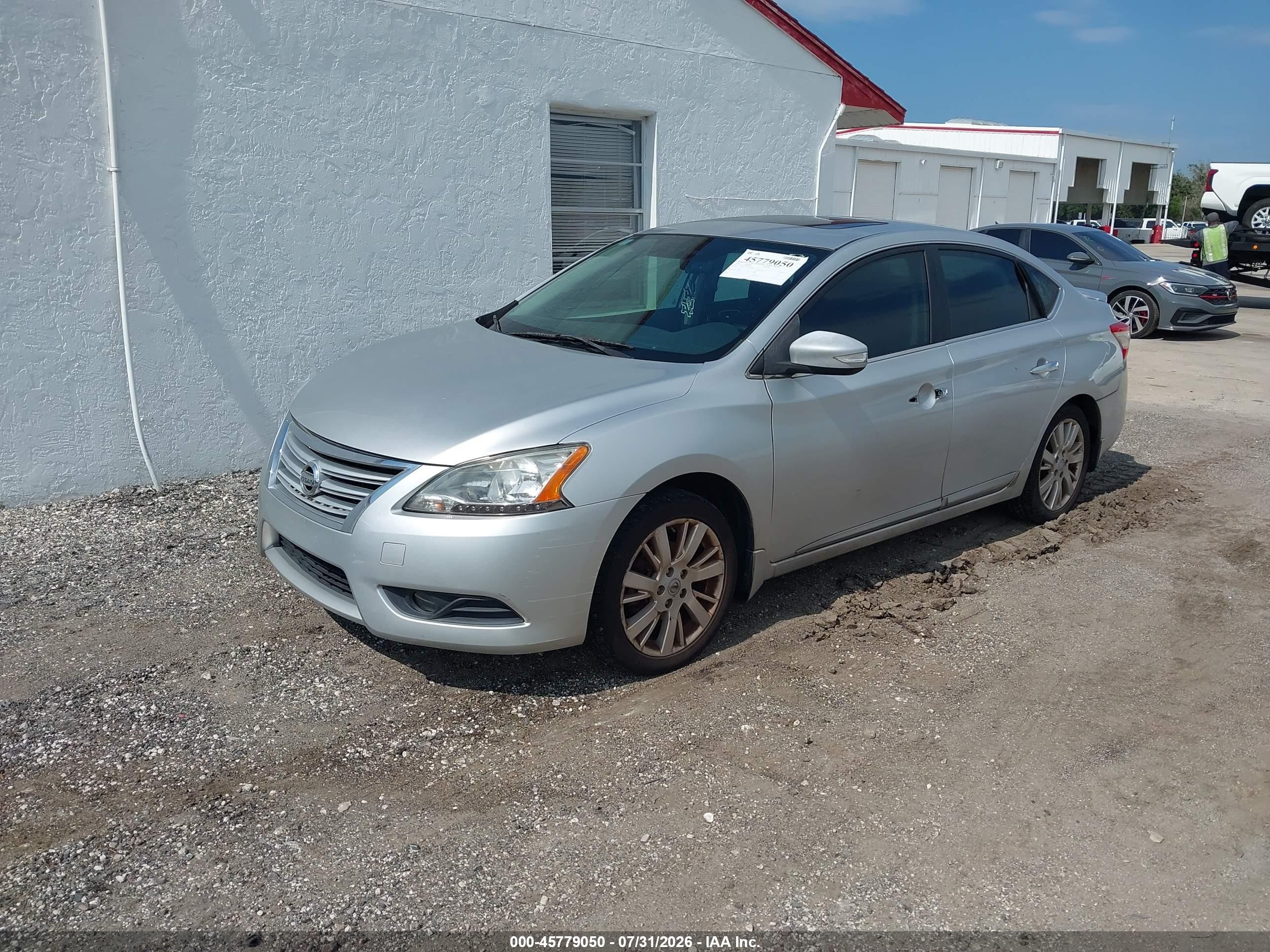 2014 Nissan Sentra Sl Серебряный vin: 3N1AB7AP6EY202960
