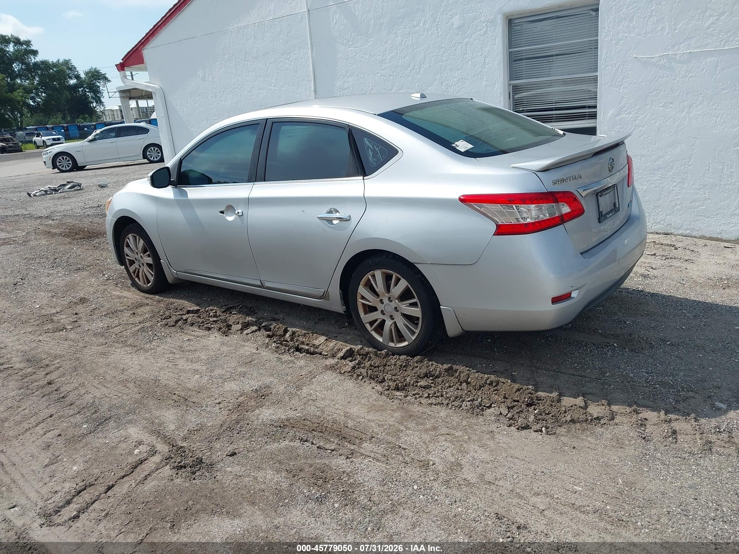2014 Nissan Sentra Sl Серебряный vin: 3N1AB7AP6EY202960