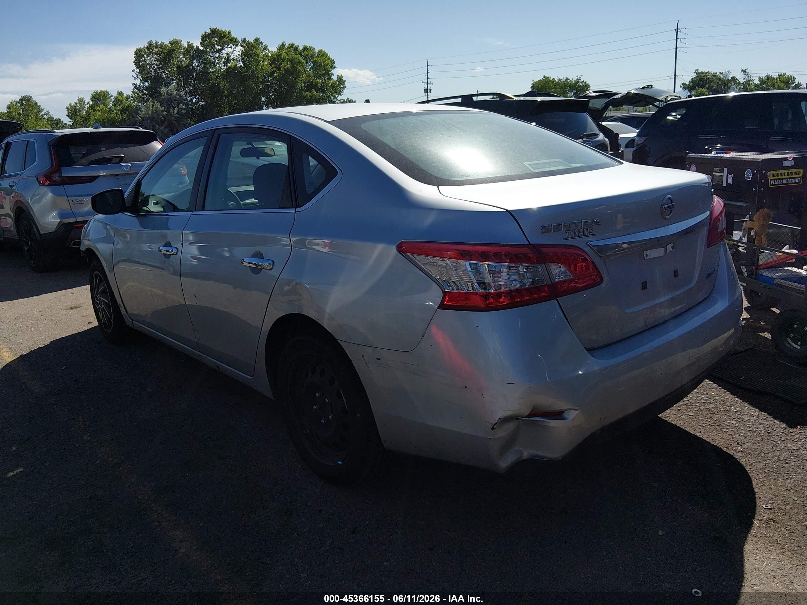 2014 Nissan Sentra Sv Silver vin: 3N1AB7AP6EY205907