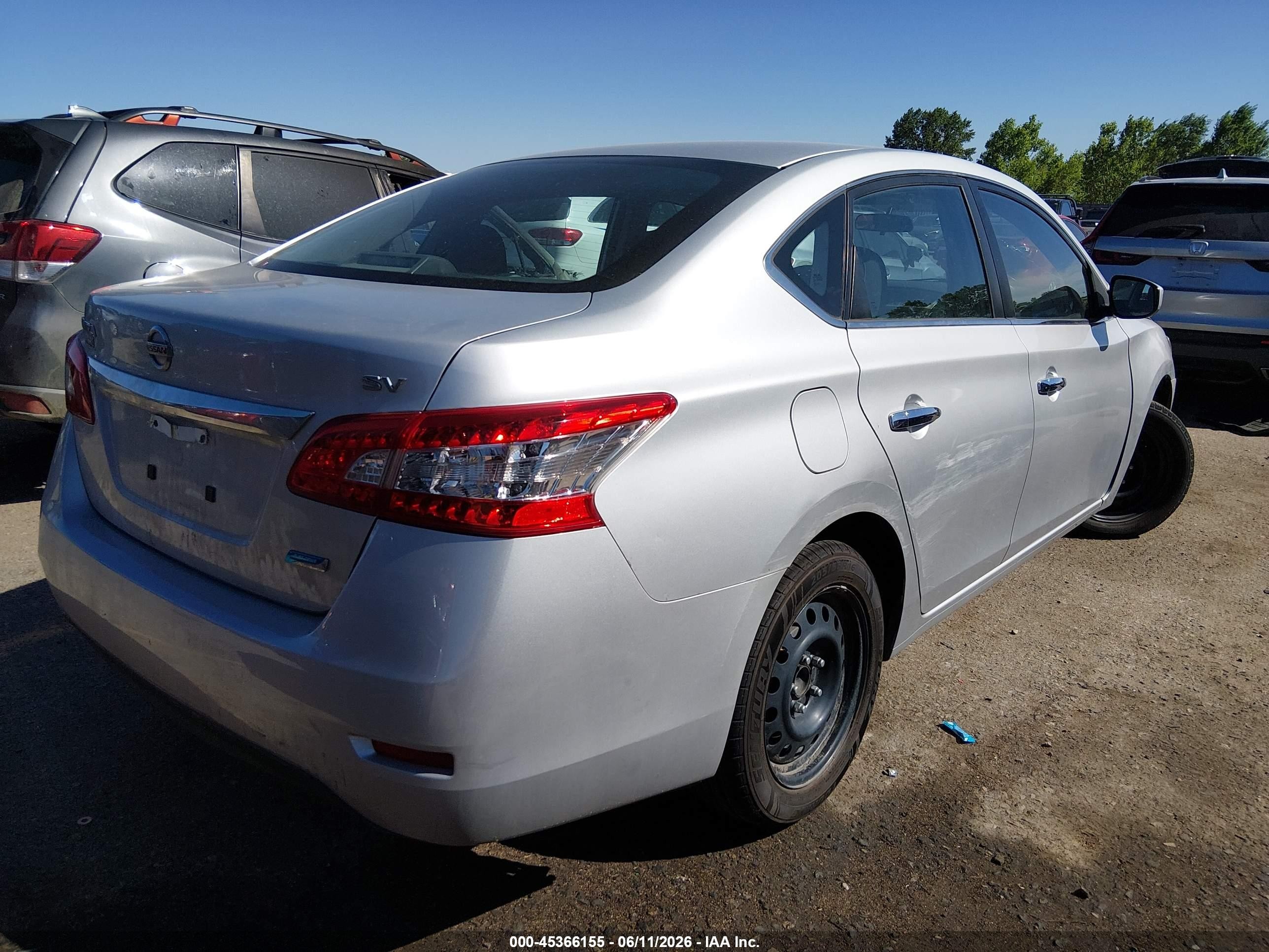 2014 Nissan Sentra Sv Silver vin: 3N1AB7AP6EY205907