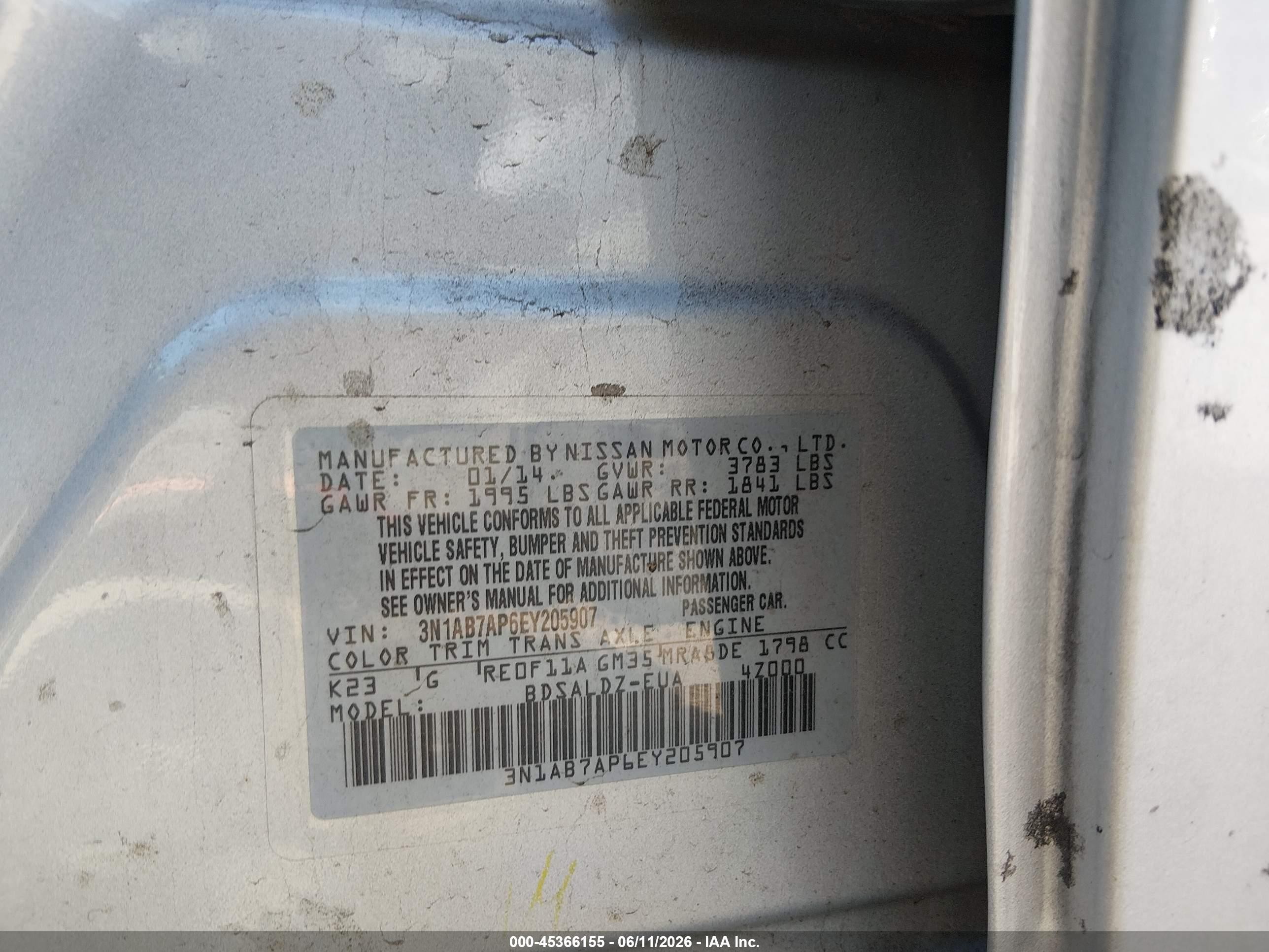 2014 Nissan Sentra Sv Silver vin: 3N1AB7AP6EY205907