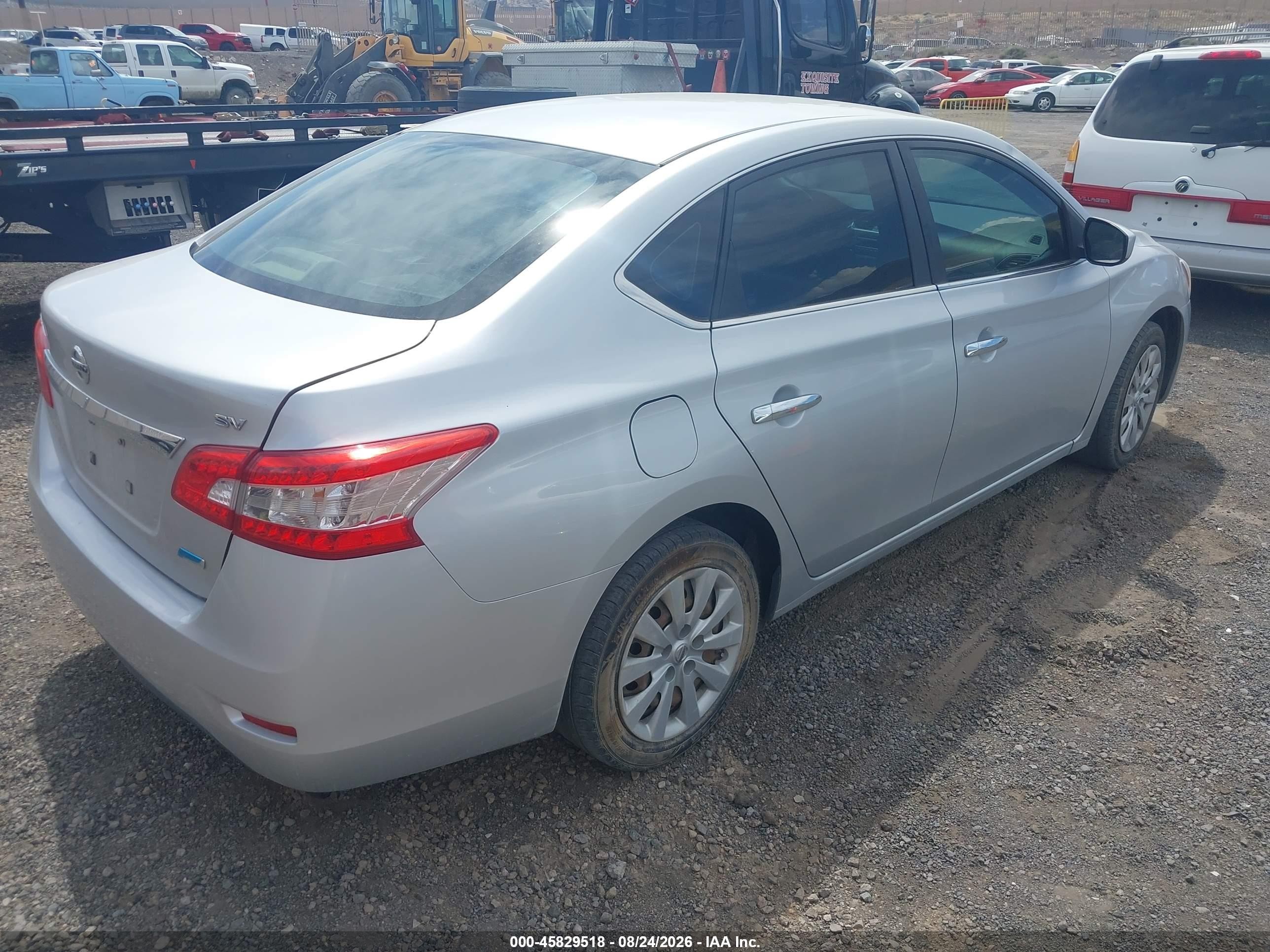 2014 Nissan Sentra Sv Silver vin: 3N1AB7AP6EY224800