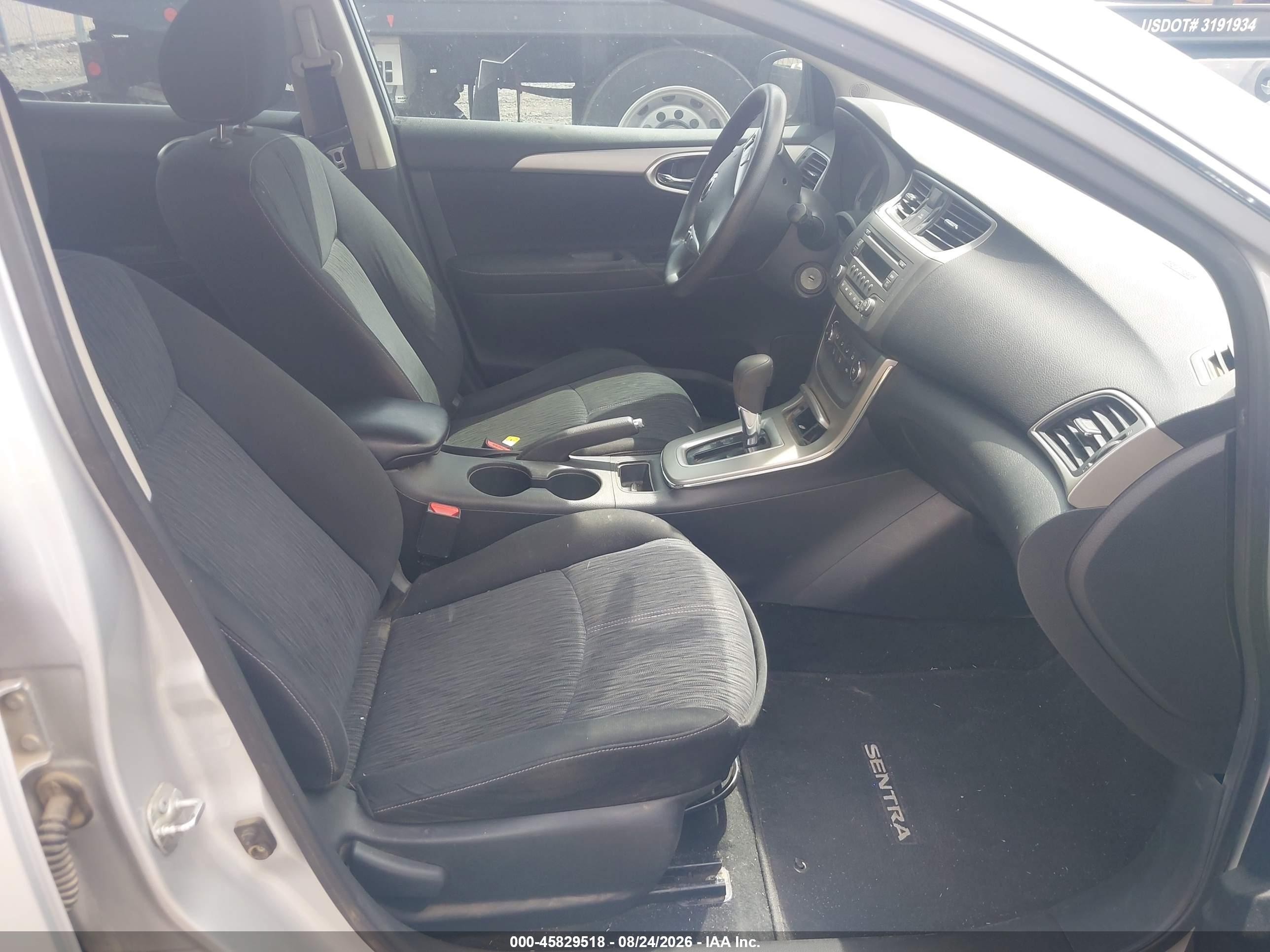 2014 Nissan Sentra Sv Silver vin: 3N1AB7AP6EY224800