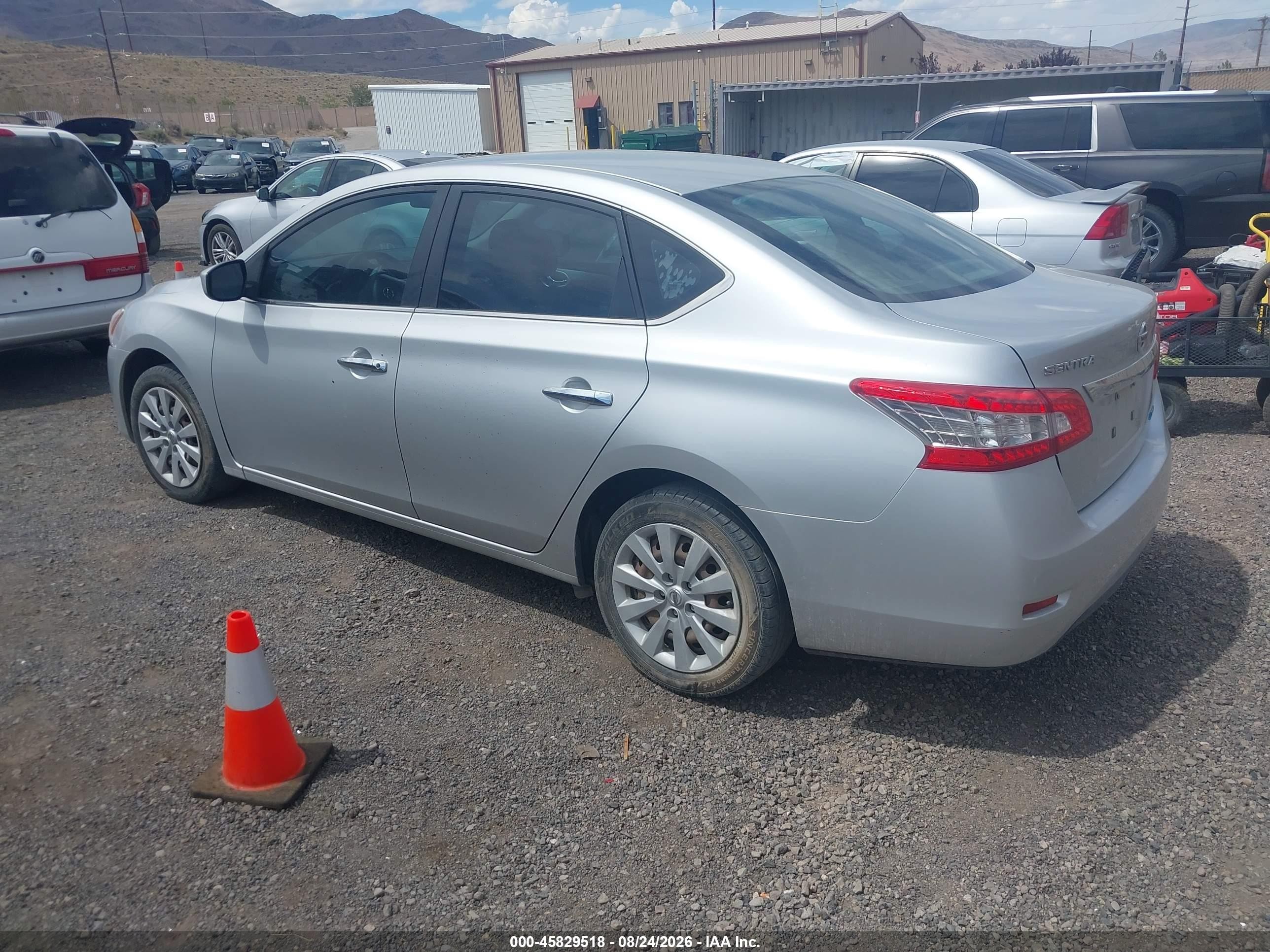 2014 Nissan Sentra Sv Silver vin: 3N1AB7AP6EY224800