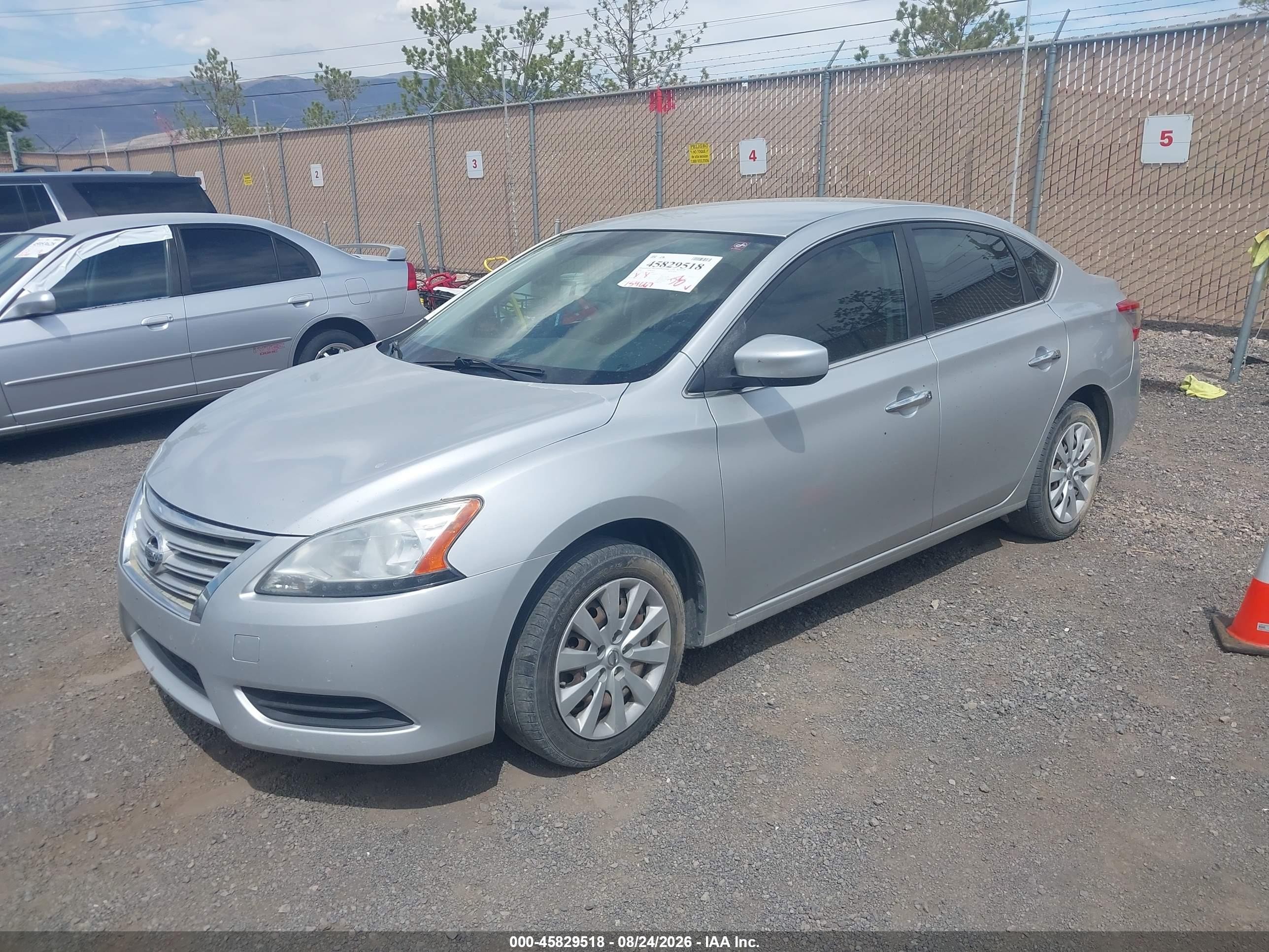2014 Nissan Sentra Sv Silver vin: 3N1AB7AP6EY224800