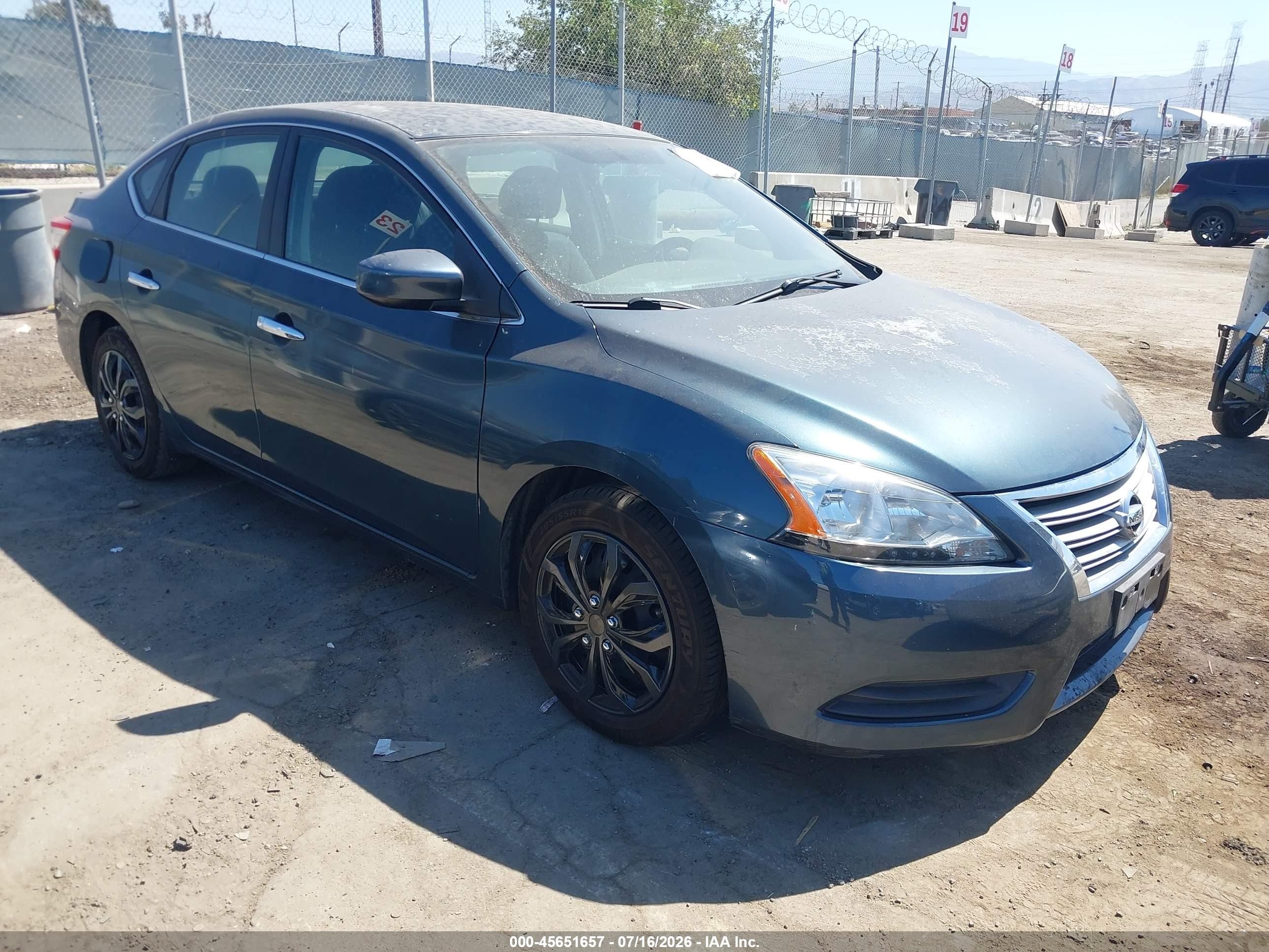 2014 Nissan Sentra Fe+ Sv Blue vin: 3N1AB7AP6EY230936