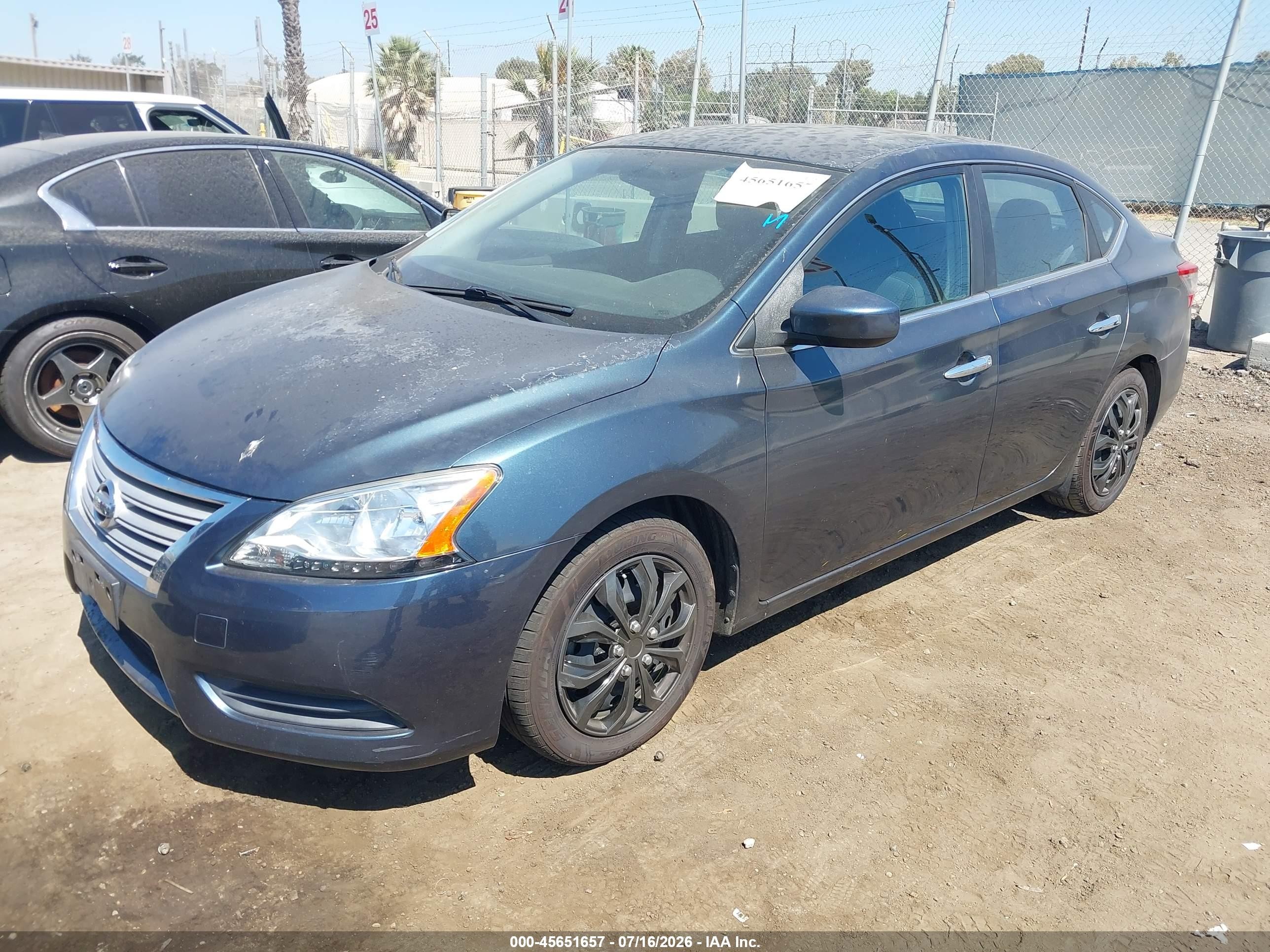 2014 Nissan Sentra Fe+ Sv Blue vin: 3N1AB7AP6EY230936