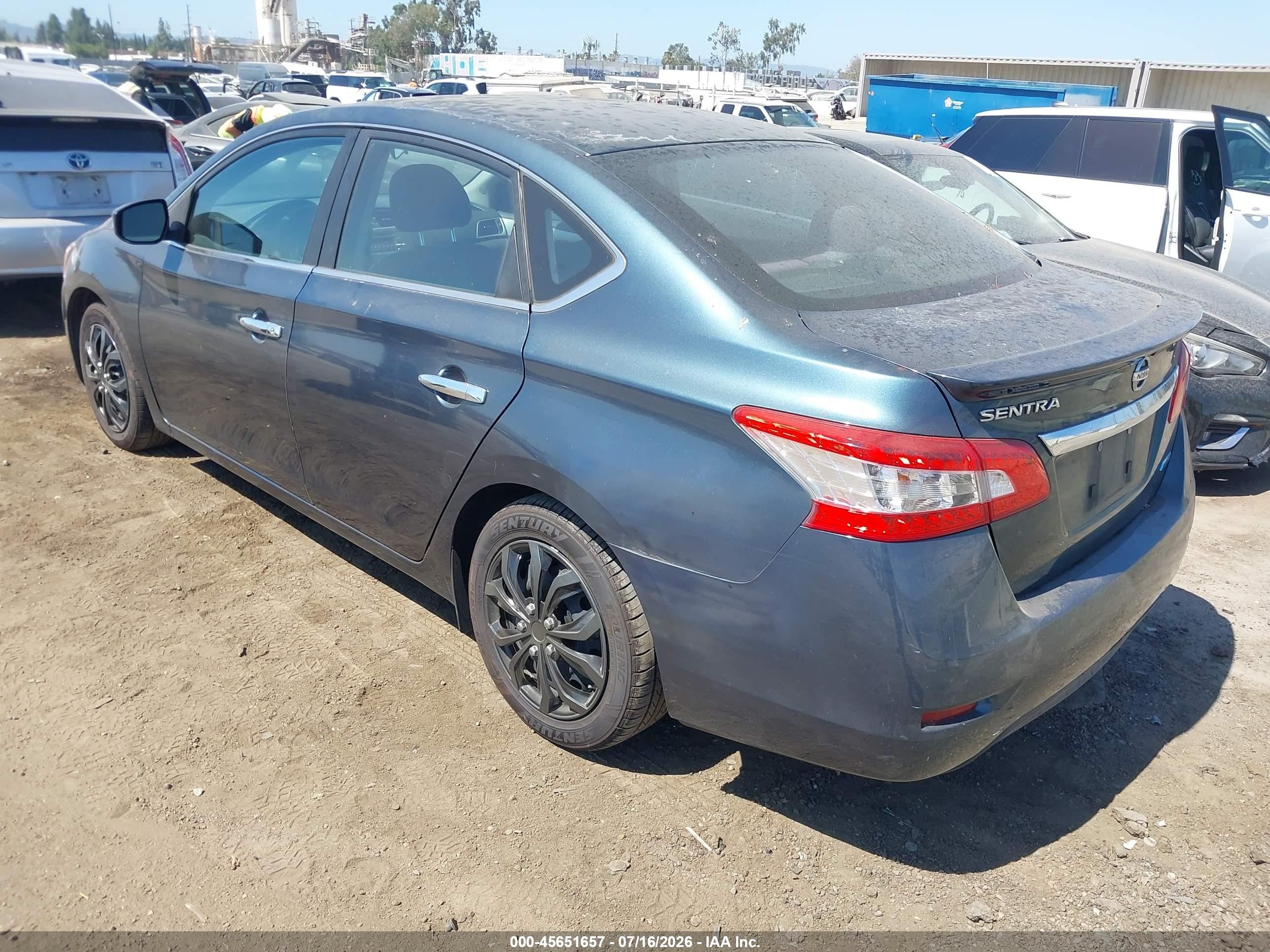 2014 Nissan Sentra Fe+ Sv Blue vin: 3N1AB7AP6EY230936