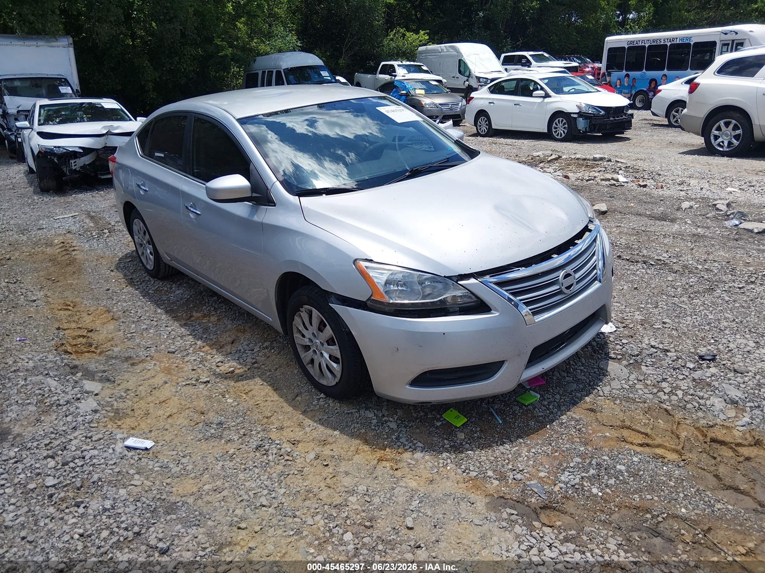 2014 Nissan Sentra S Silver vin: 3N1AB7AP6EY233920