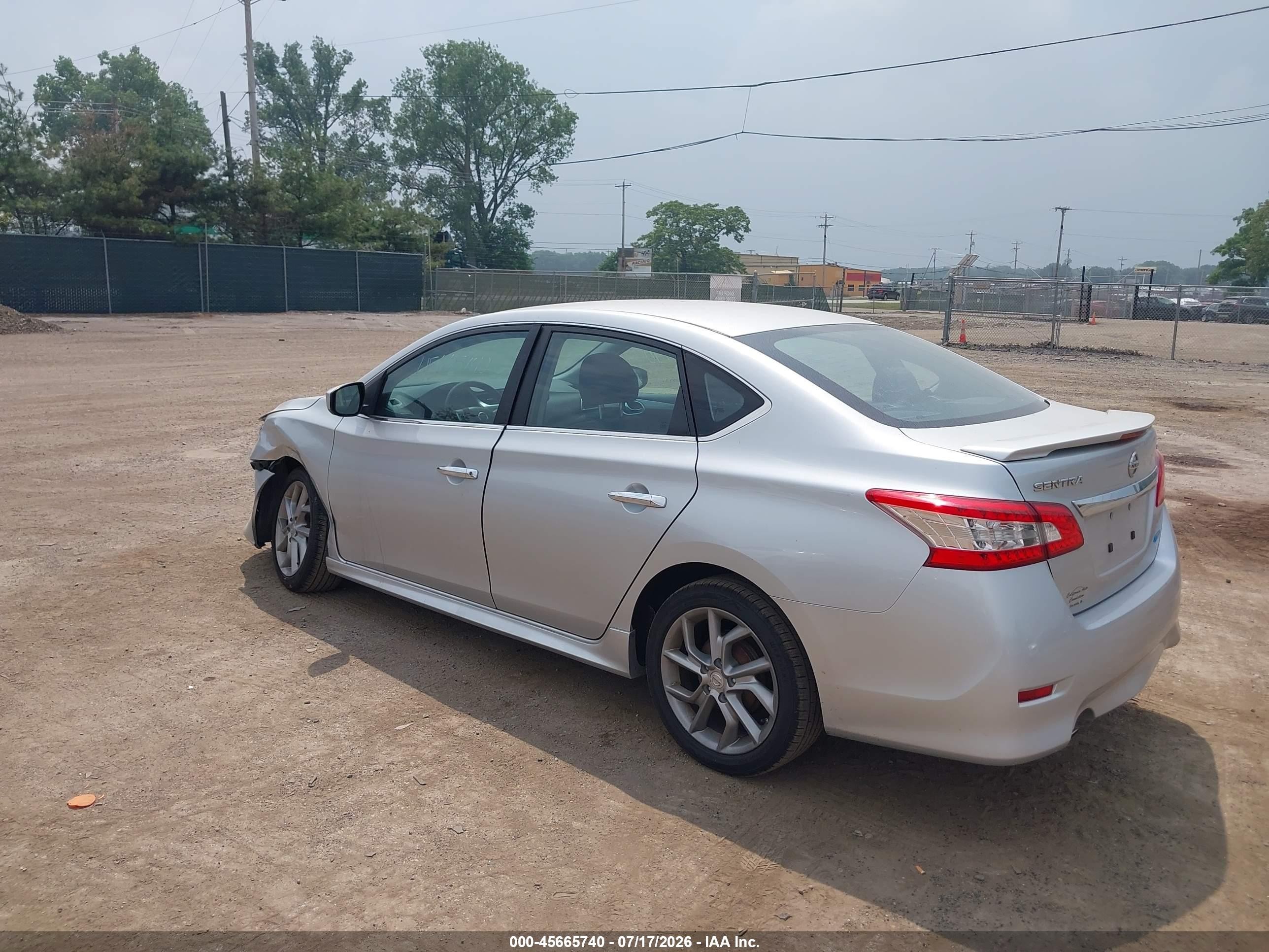 2014 Nissan Sentra Sr Silver vin: 3N1AB7AP6EY234694