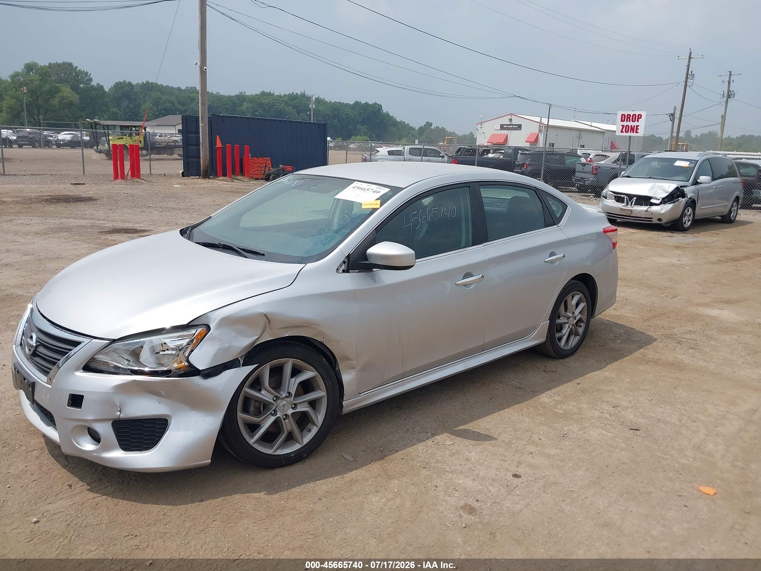 2014 Nissan Sentra Sr Silver vin: 3N1AB7AP6EY234694